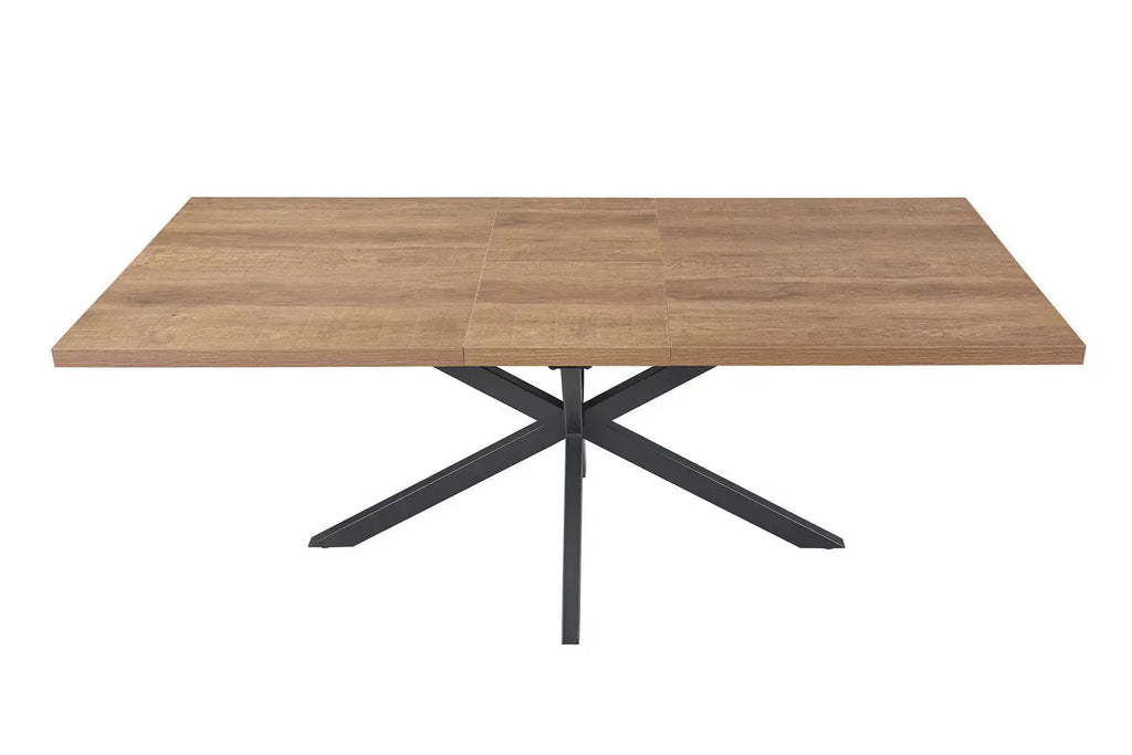 Table Extensible Effet Bois Brun Foncé ZELIA - de 160 à 200 cm Rousseau