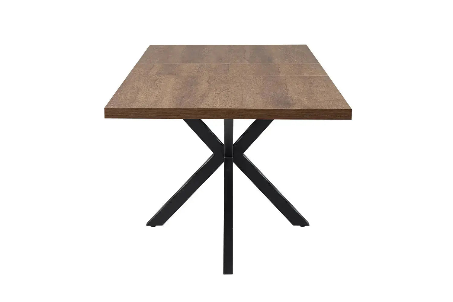 Table Extensible Effet Bois Brun Foncé ZELIA - de 160 à 200 cm Rousseau