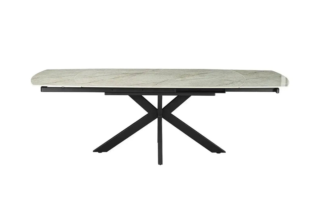 Table Extensible Ovale OLYMPIA Danoise Pierre Frittée - de 160 à 240 cm Rousseau