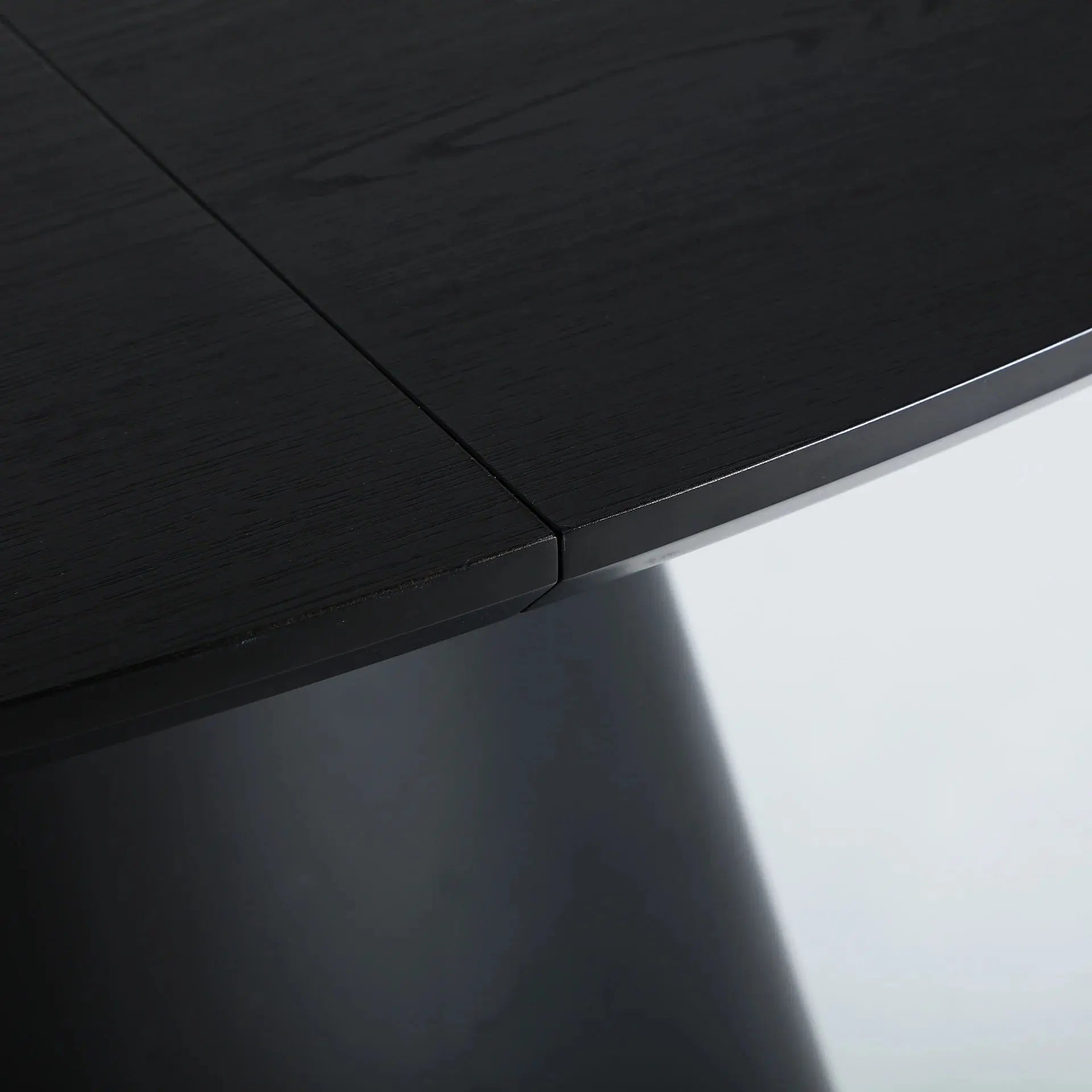 Table Extensible de Salle à Manger en Mélanine et Bois MDF Noir LIZANT - 160 x 100 cm KODU