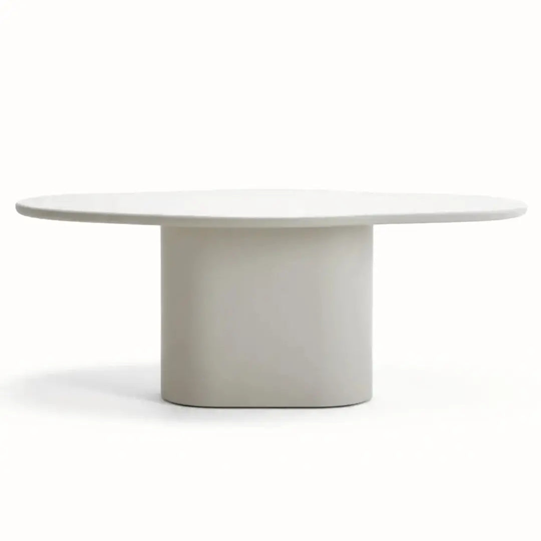 Table à Manger Asymétrique en Béton Ciré AURA - De 160 à 220 cm Hawali Home