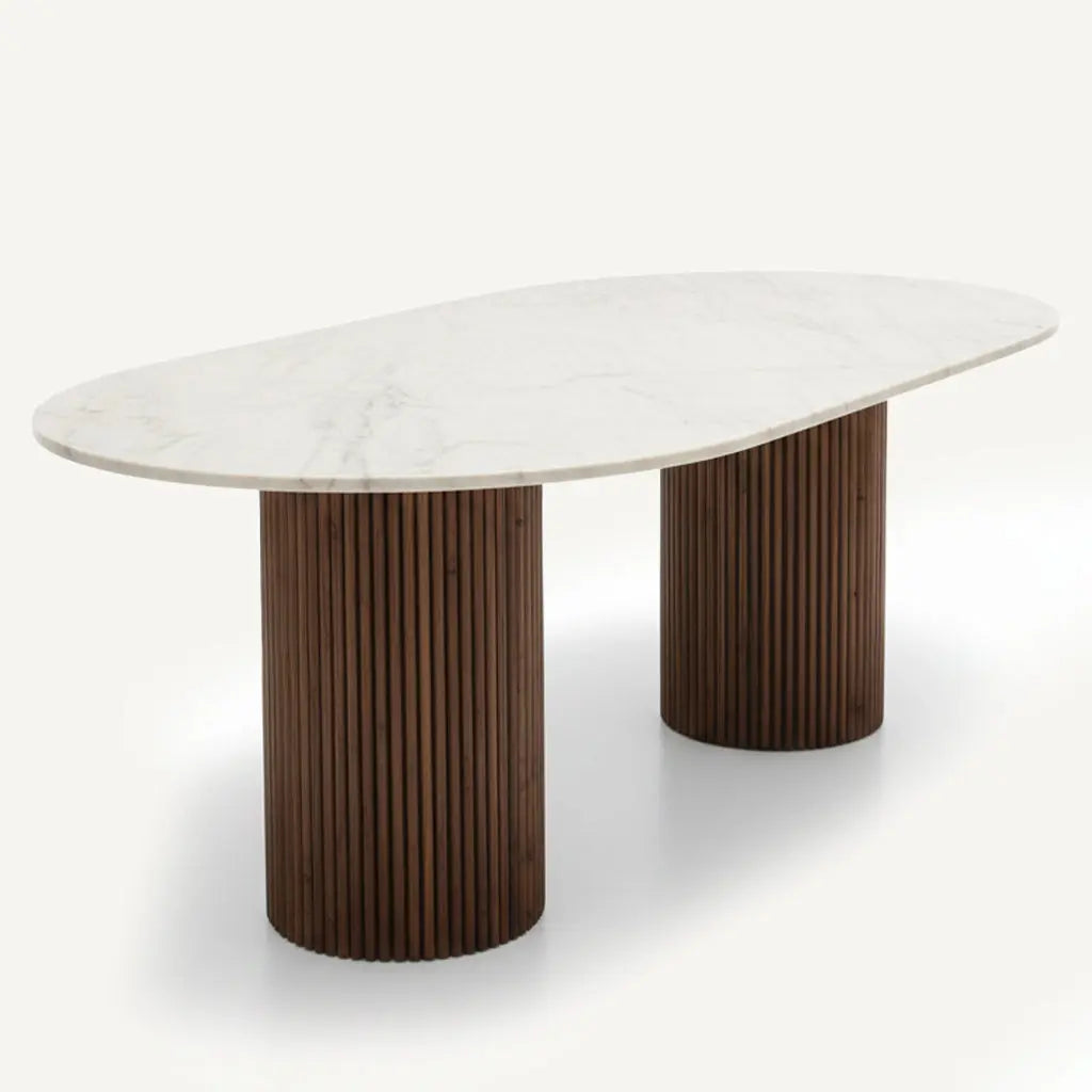 Table à Manger Ovale ELENA - De 140 à 220 cm Hawali Home