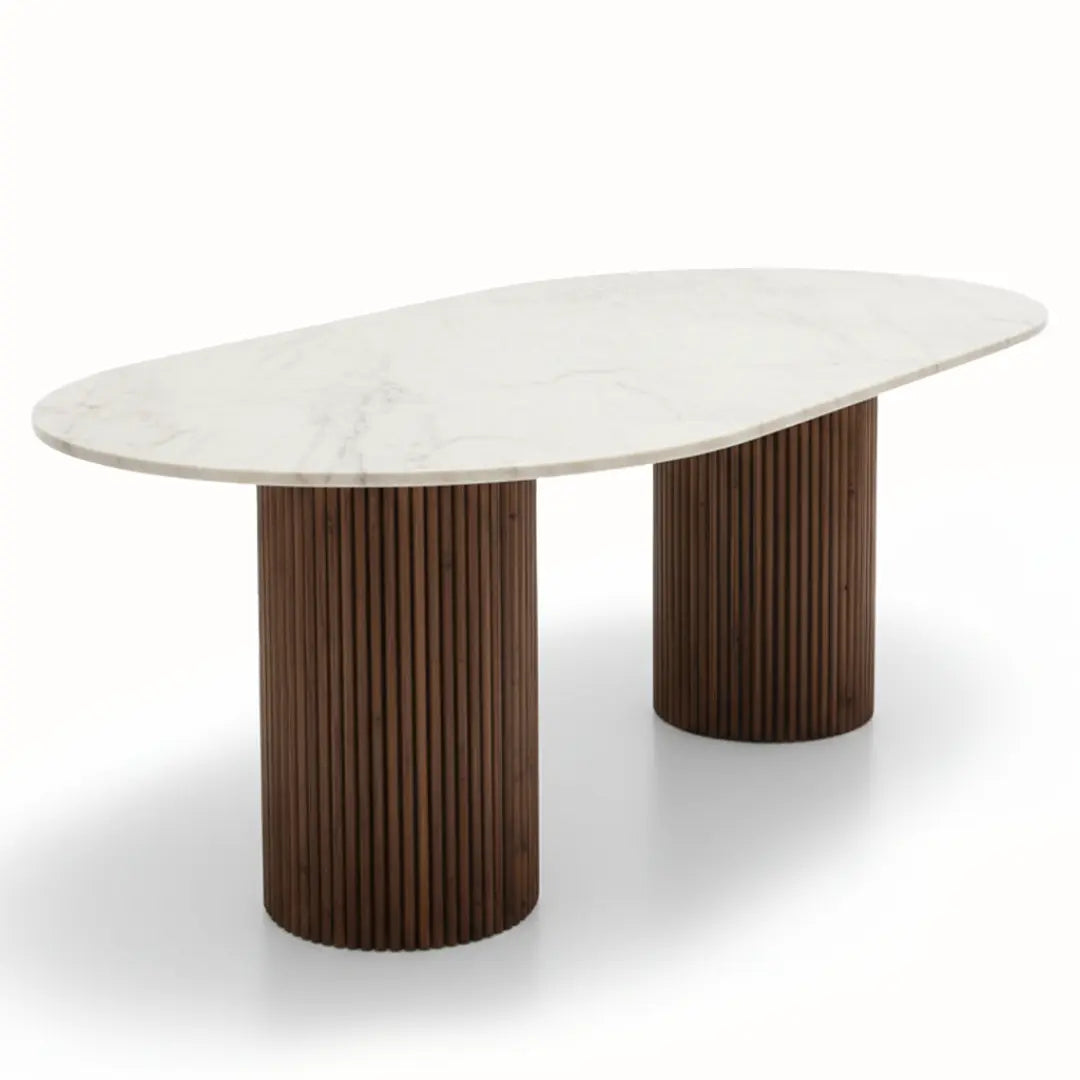 Table à Manger Ovale ELENA - De 140 à 220 cm Hawali Home