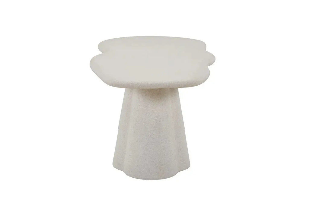 Table à Manger Ovale Effet Ciment LENA - 220 cm Rousseau