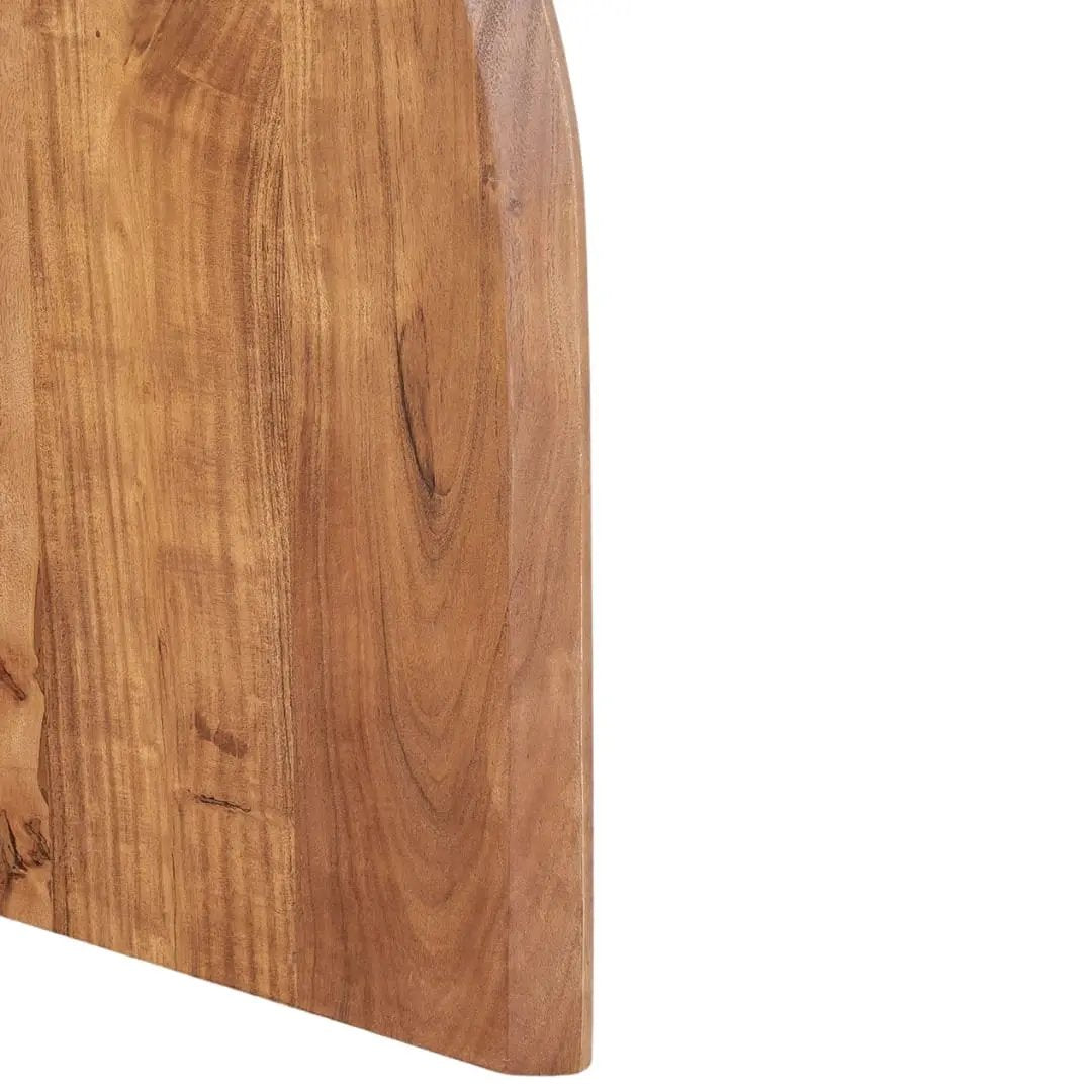 Table à Manger Ovale en Bois Massif BAÏA Brun clair - 200 x 100 cm Hawali Home