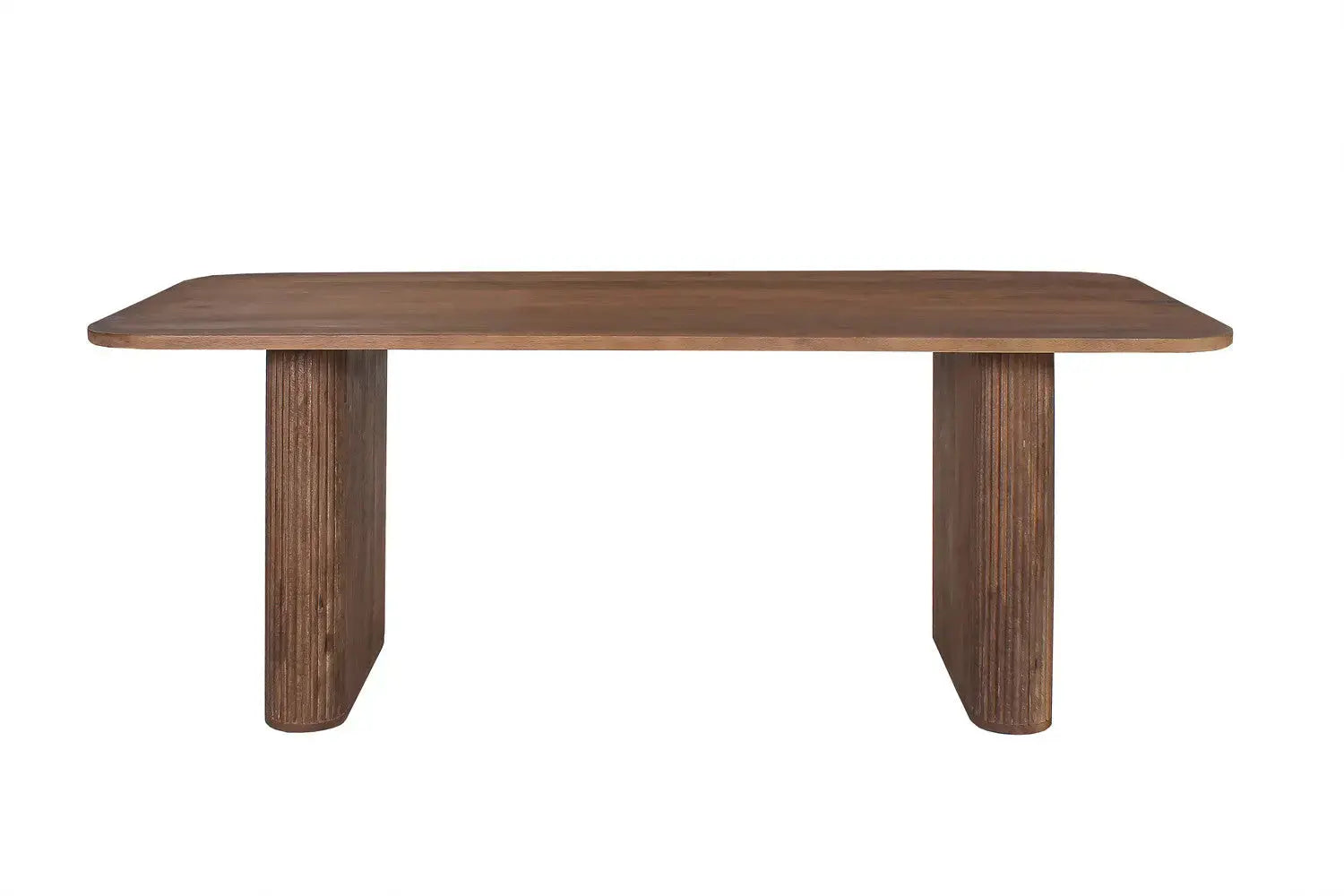 Table à Manger Ovale en Bois de Manguier Brun Clair WOODY - 200 cm Hawali Home