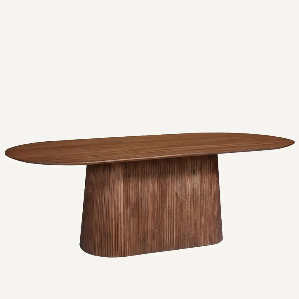 Table à Manger Ovale en Bois de Manguier MASSIVA - 200 à 230 cm Hawali Home