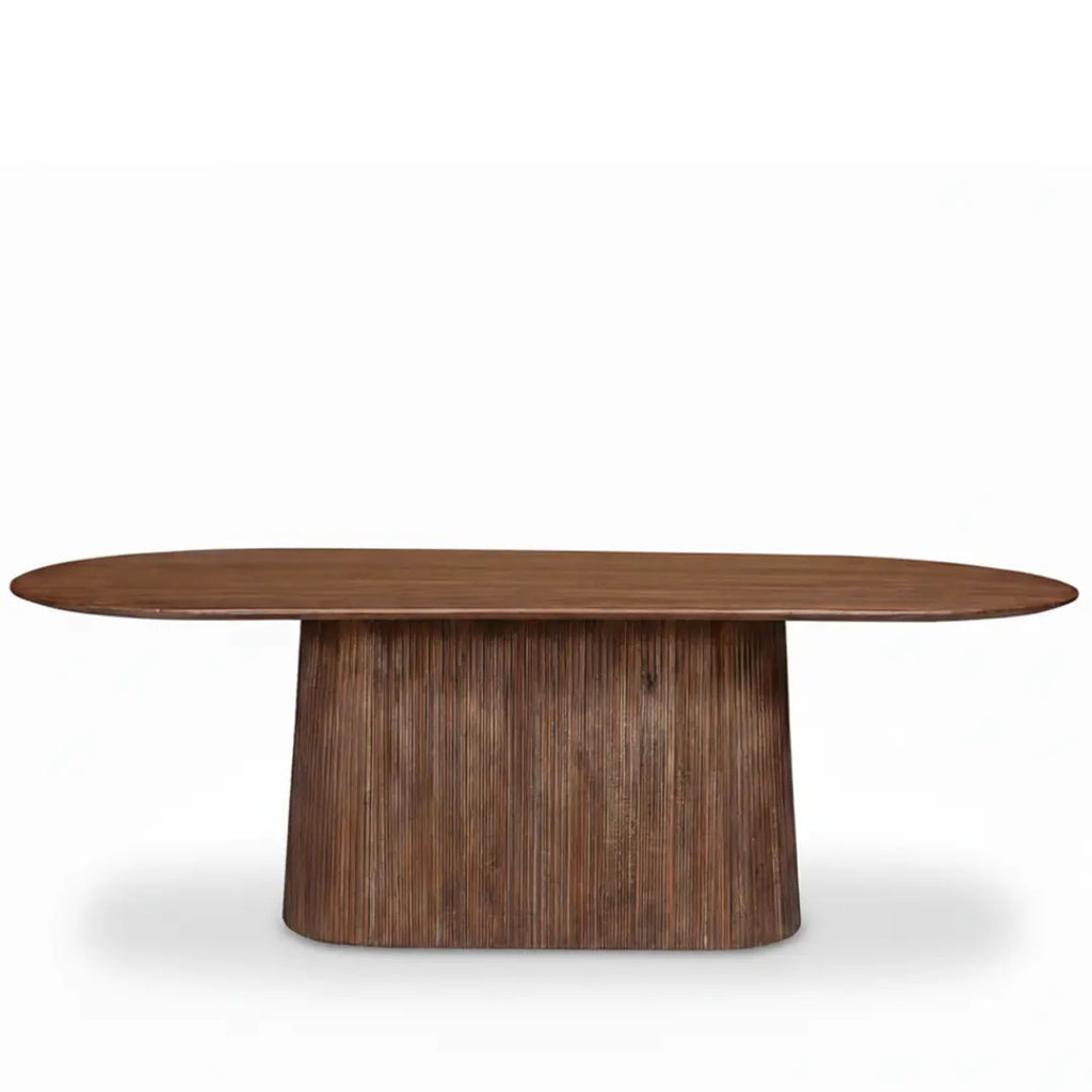Table à Manger Ovale en Bois de Manguier MASSIVA - 200 à 230 cm Hawali Home