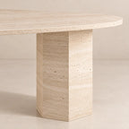 Table à Manger Ovale en Travertin ELEGENCIA - De 160 à 220 cm Hawali Home