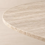 Table à manger travertin MARY personnalisable sur mesure – Hawali Home