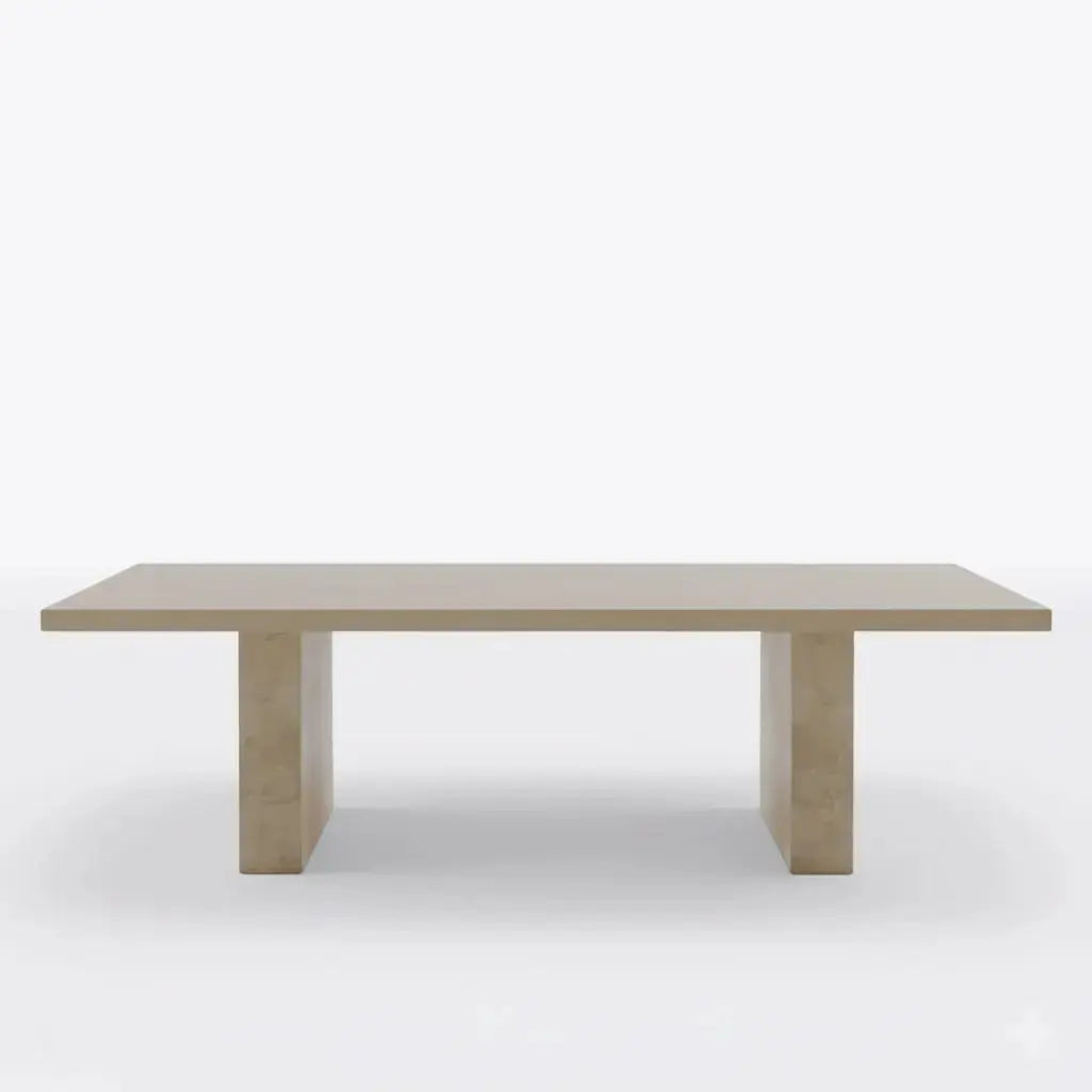 Table à Manger Rectangle en Travertin LAMYA - De 160 à 220 cm Hawali Home
