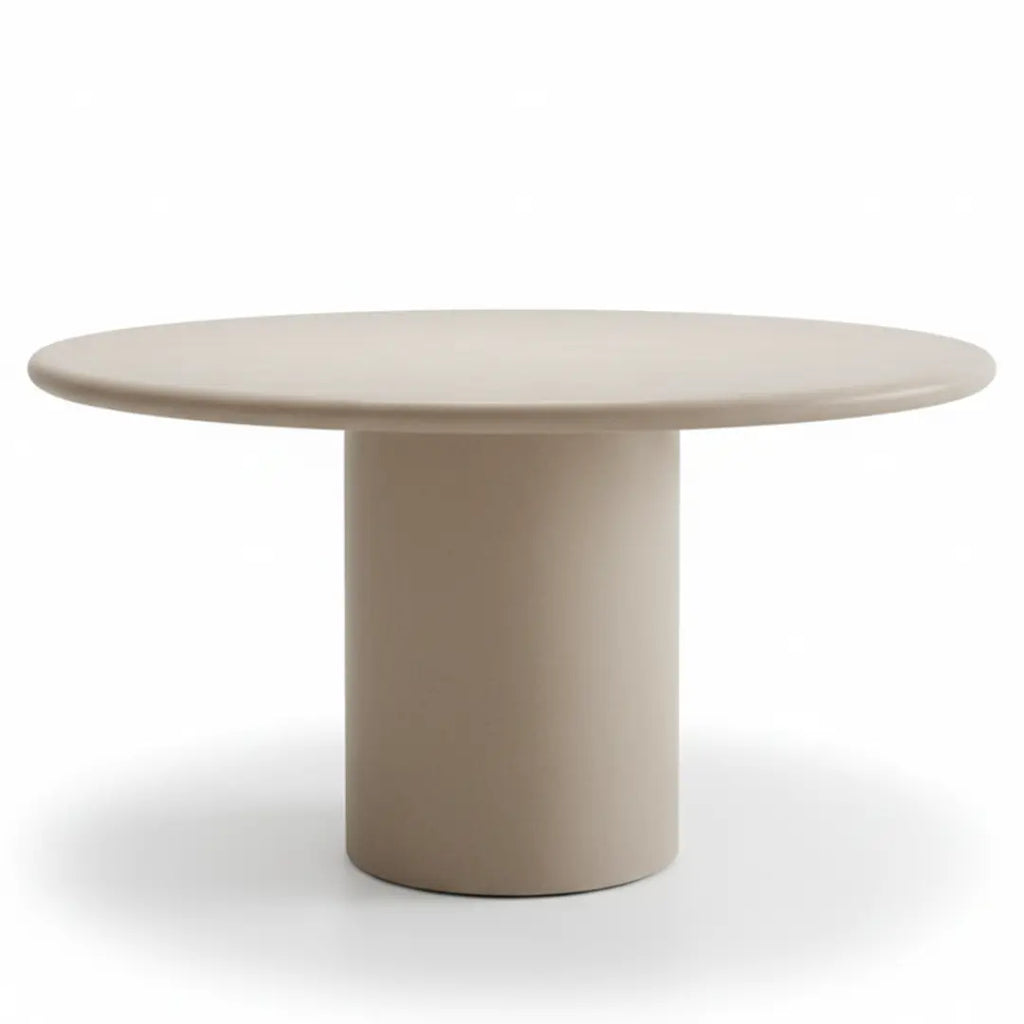 Table à Manger Ronde en Béton Ciré MIRA - De 100 à 140 cm Hawali Home
