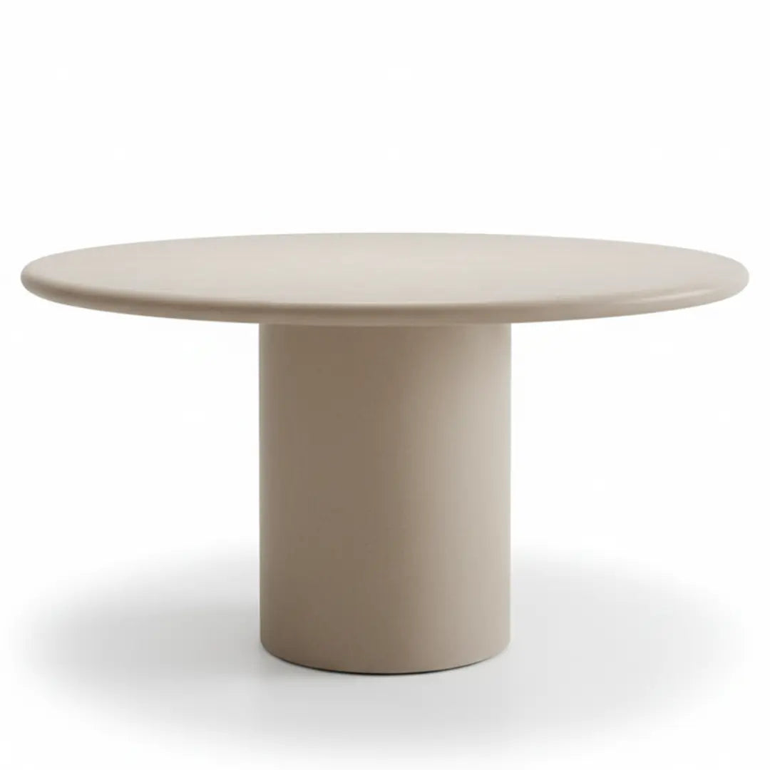 Table à Manger Ronde en Béton Ciré MIRA - De 100 à 140 cm Hawali Home