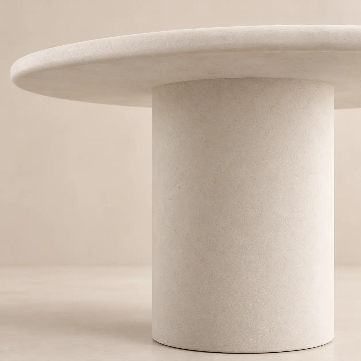 Table à Manger Ronde en Béton Ciré MIRA - De 100 à 140 cm Hawali Home