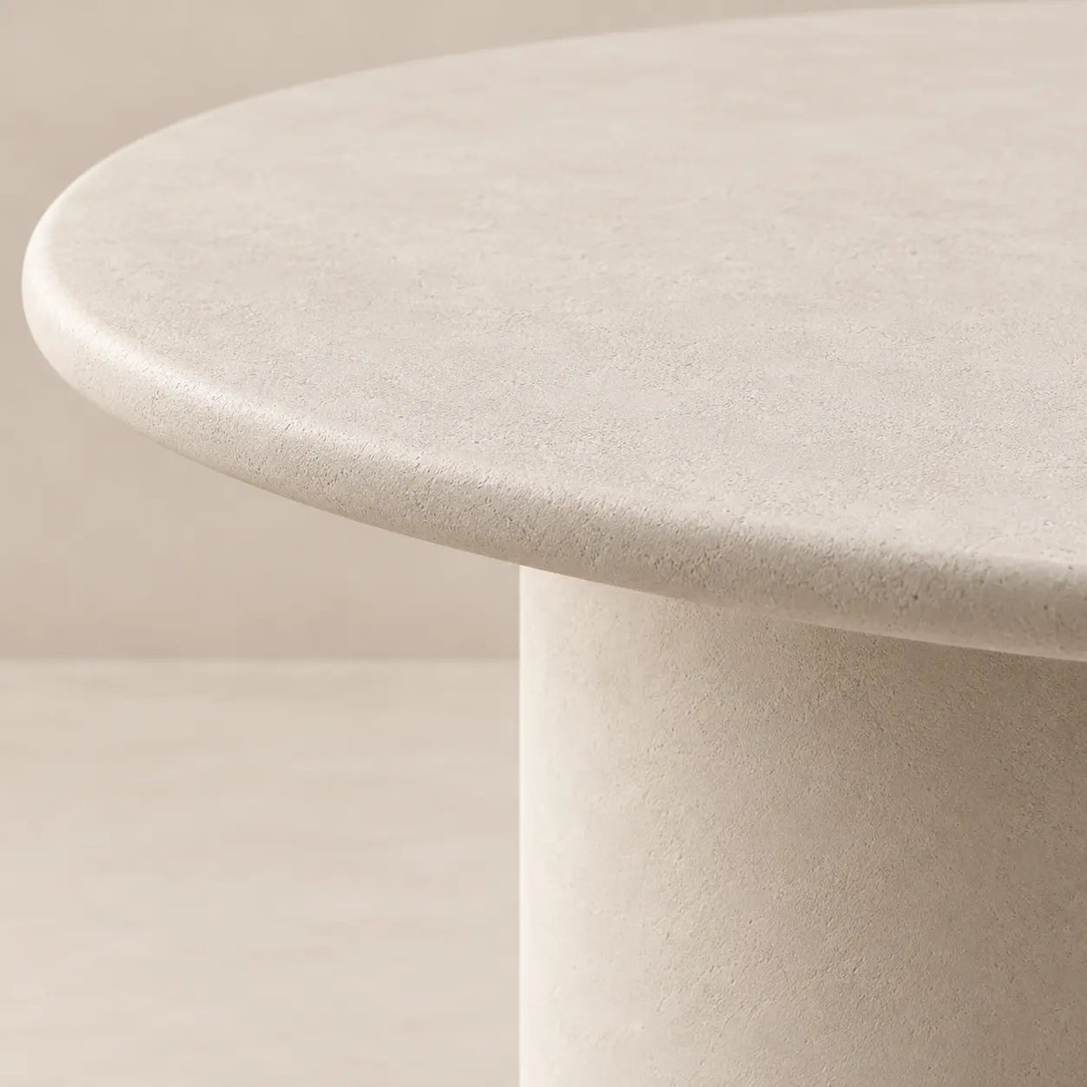 Table à Manger Ronde en Béton Ciré MIRA - De 100 à 140 cm Hawali Home