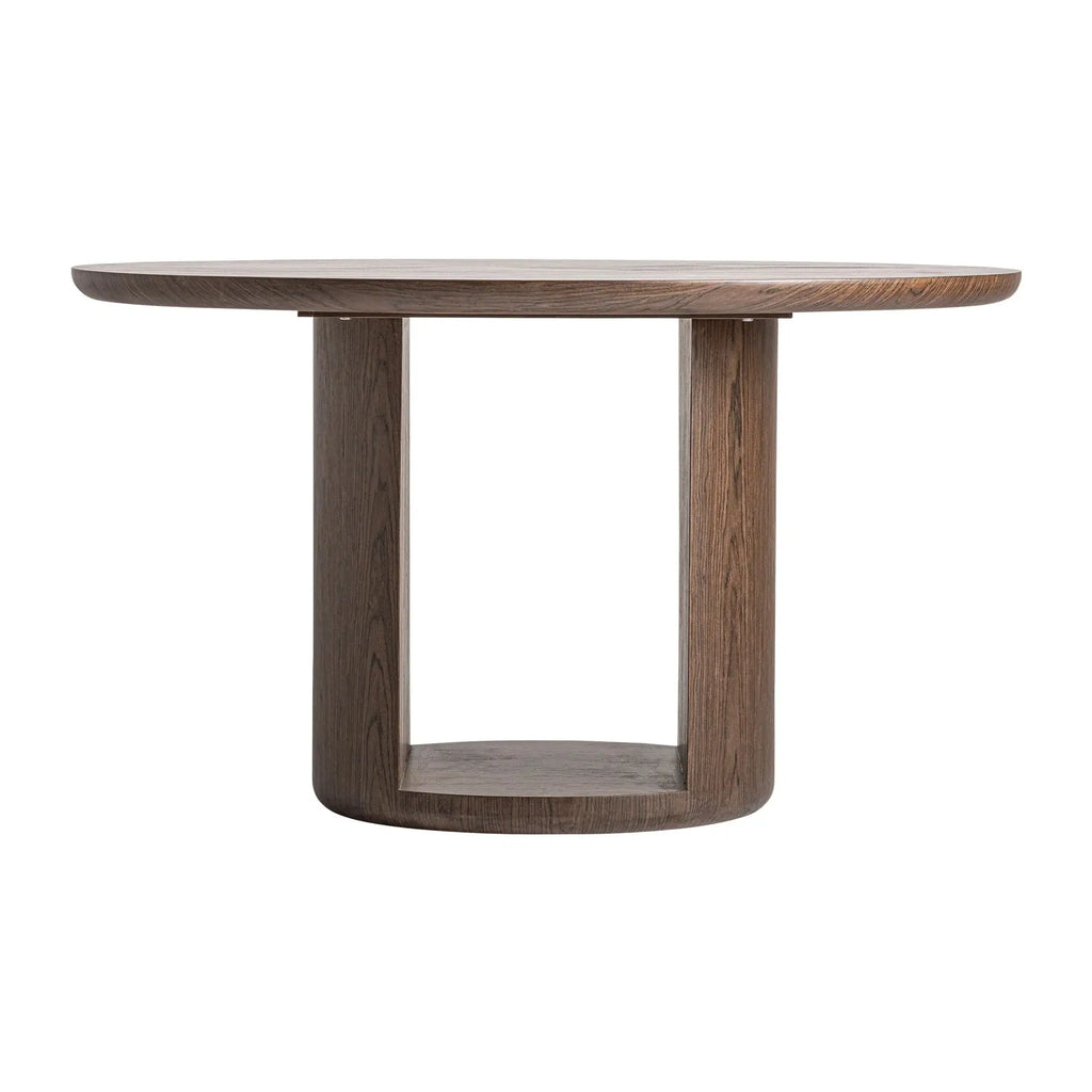 Table à Manger Ronde en Bois Couleur Marron ARKO - 132 cm KODU