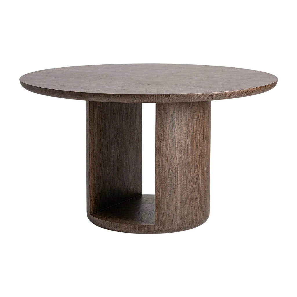 Table à Manger Ronde en Bois Couleur Marron ARKO - 132 cm KODU