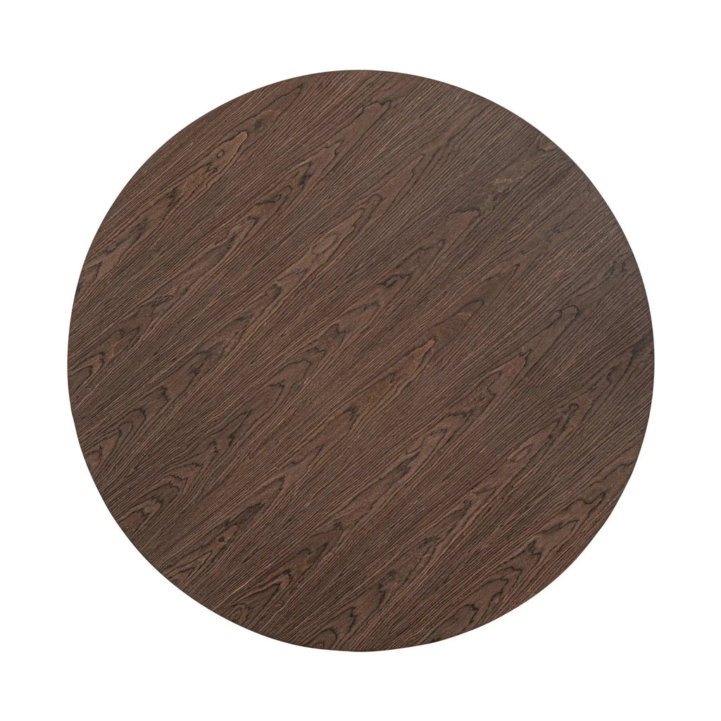 Table à Manger Ronde en Bois Couleur Marron ARKO - 132 cm KODU