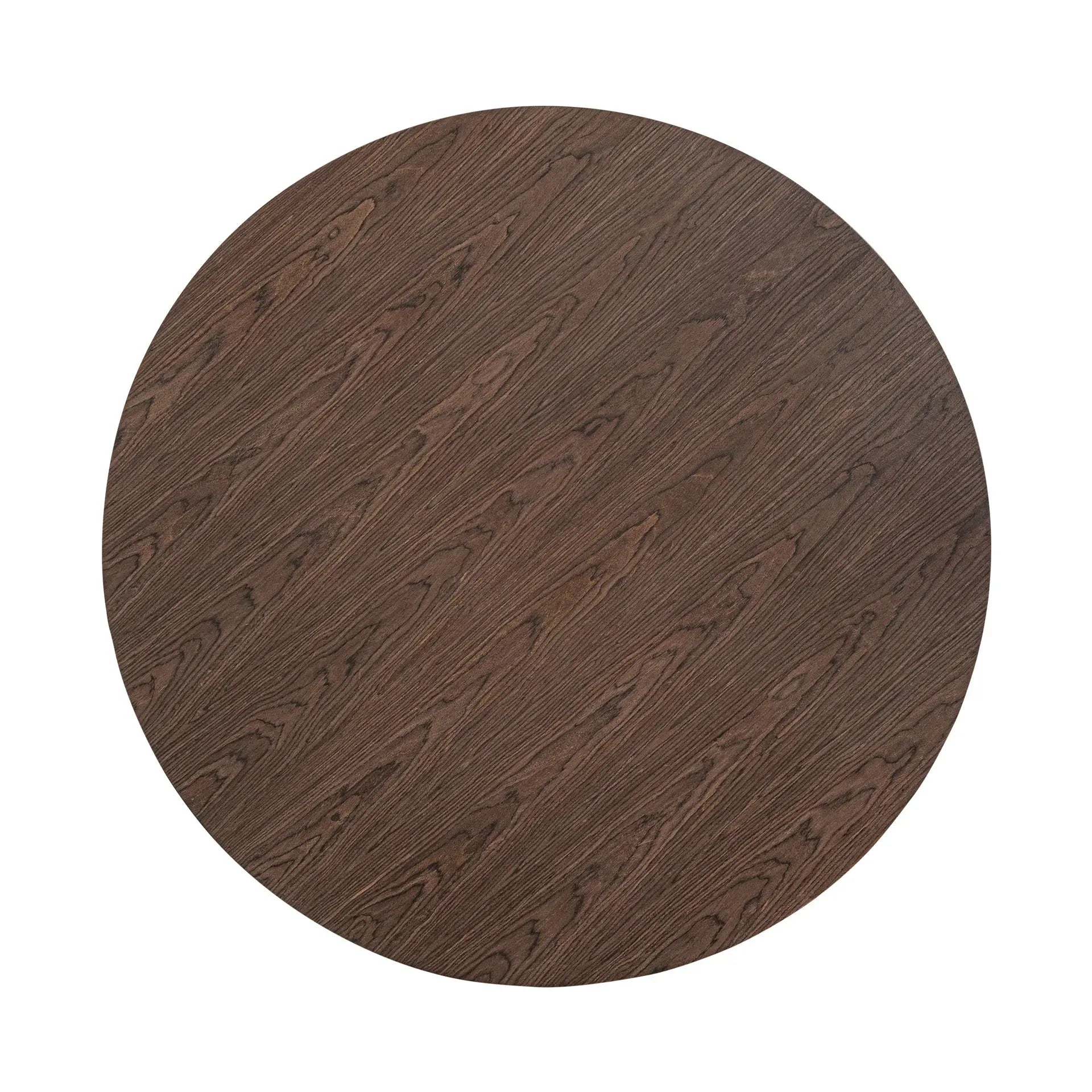 Table à Manger Ronde en Bois Couleur Marron ARKO - 132 cm KODU