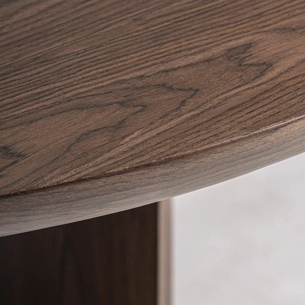 Table à Manger Ronde en Bois Couleur Marron ARKO - 132 cm KODU
