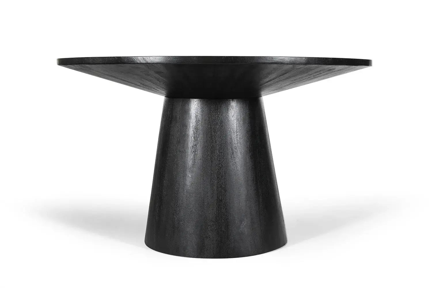 Table à Manger Ronde en Bois de Manguier DARK WOODY - 130 cm Rousseau