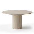 Table à Manger Ronde en Travertin MARY - De 100 à 160 cm Hawali Home