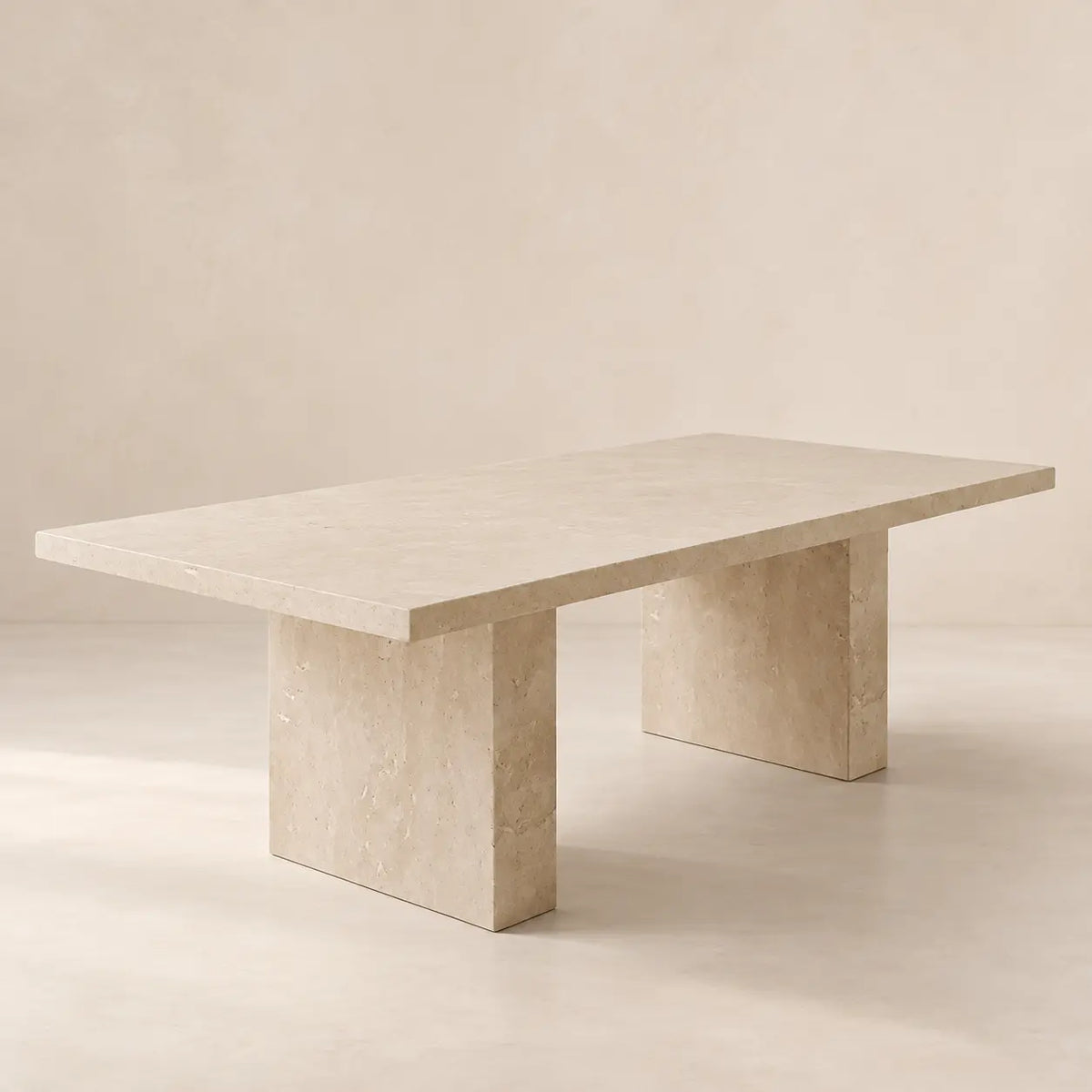 Table à manger en travertin LAMYA – Hawali Home