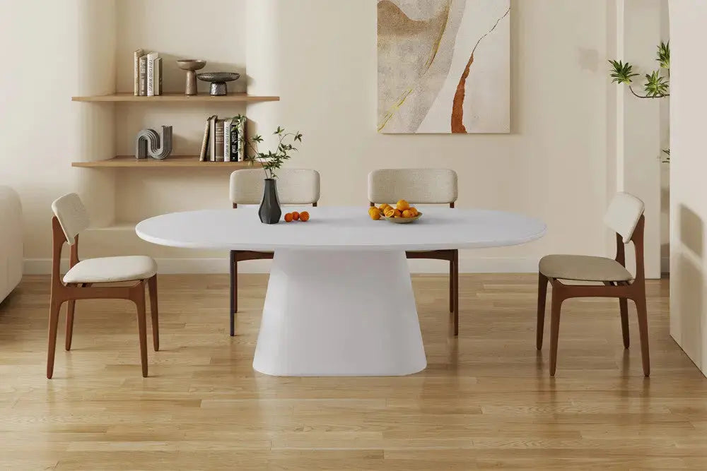 Table à manger Effet Ciment SCARLETT - 220 cm Hawali Home