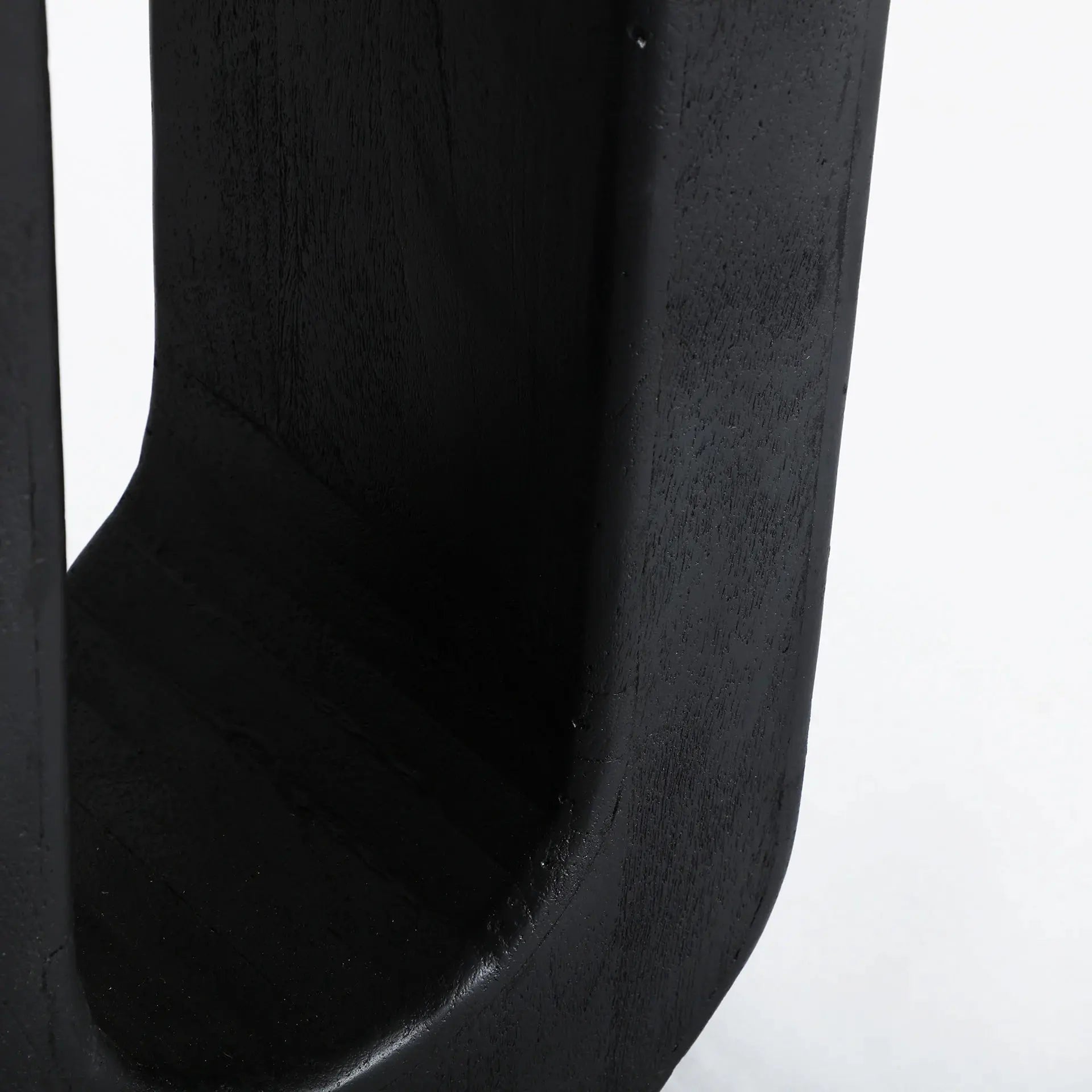 Table d'Appoint de Bout de Canapé avec Plateau en Marbre Marron et pieds en Bois de Manguier Noir KHEJ - 50 x 35 cm KODU