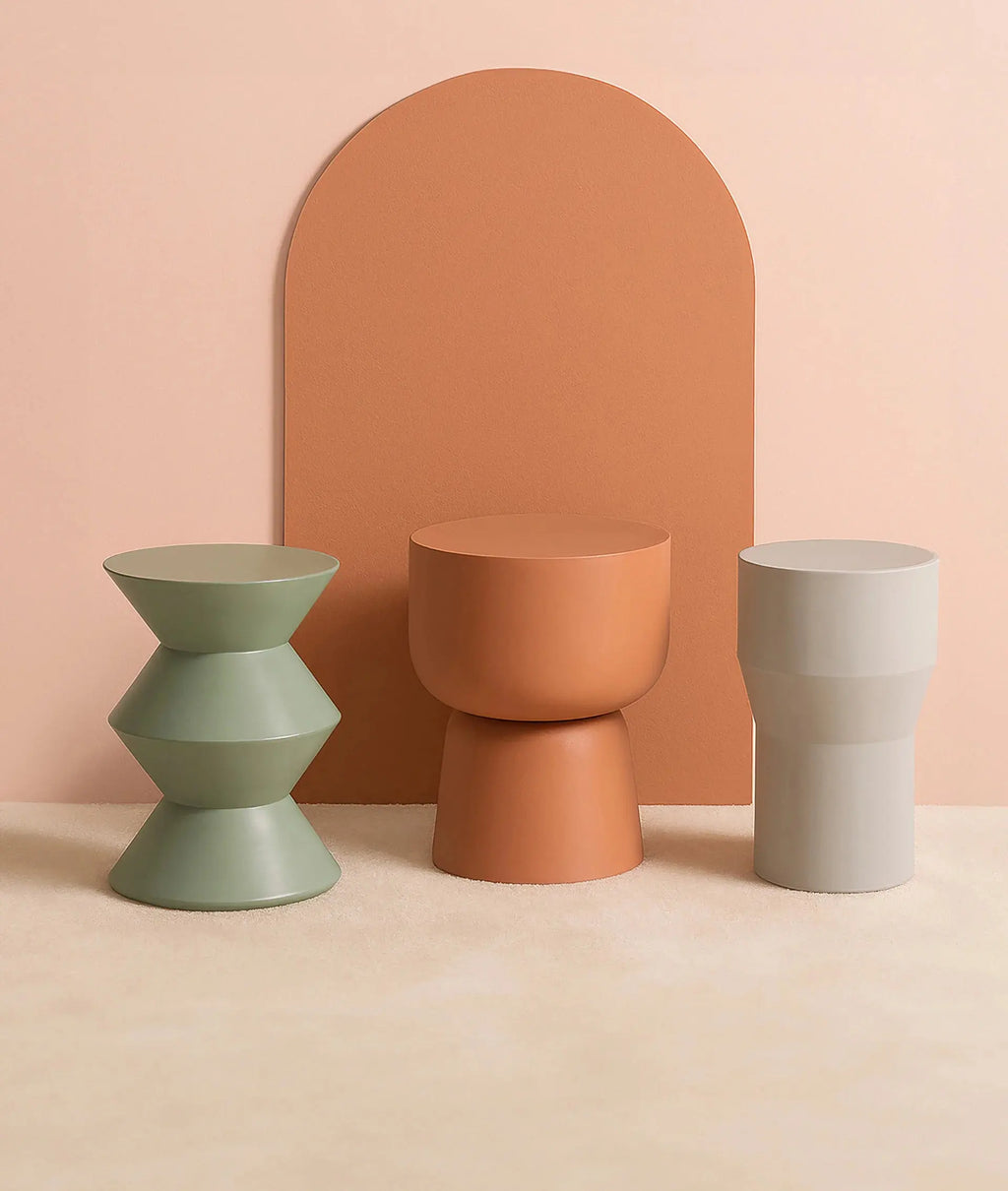 Table d'Appoint de Bout de Canapé en Béton Armé Gris LOCHES - 31 cm KODU