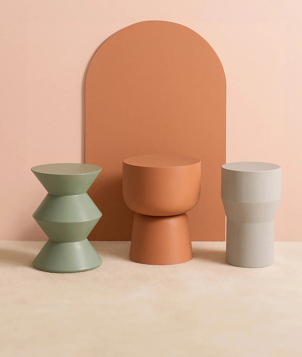Table d'Appoint de Bout de Canapé en Béton Armé Vert MELLE - 36 cm KODU