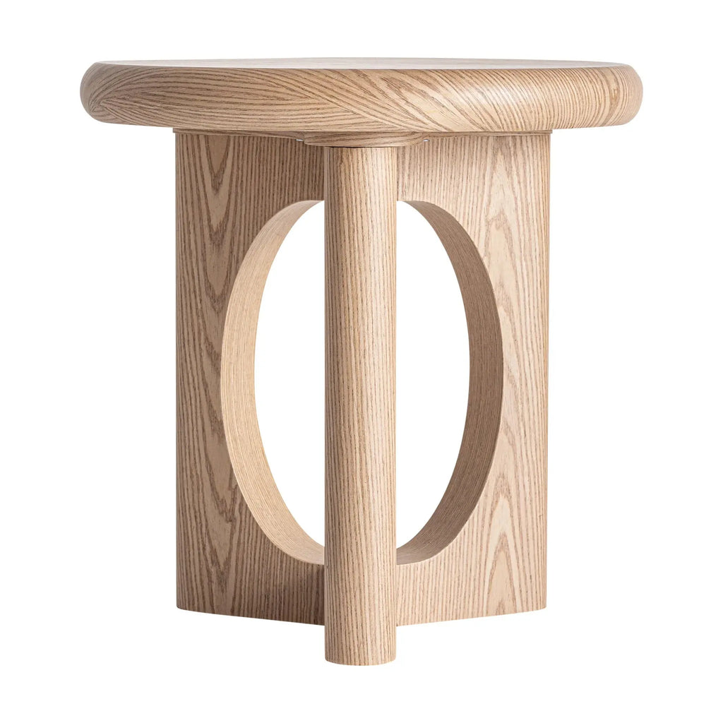 Table d'Appoint de Bout de Canapé en Bois MDF et Placage de Bois LIRA - 50 cm KODU