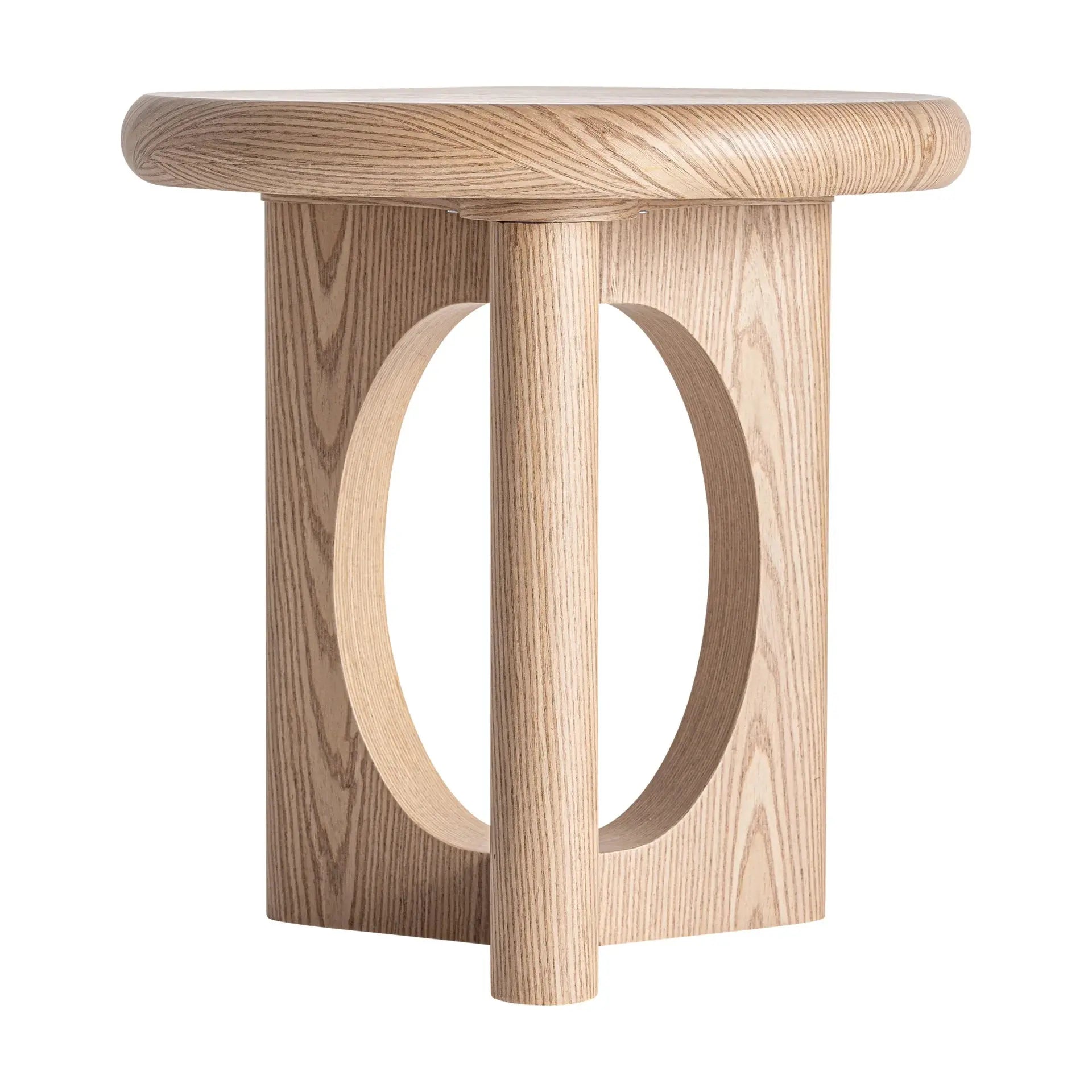 Table d'Appoint de Bout de Canapé en Bois MDF et Placage de Bois LIRA - 50 cm KODU
