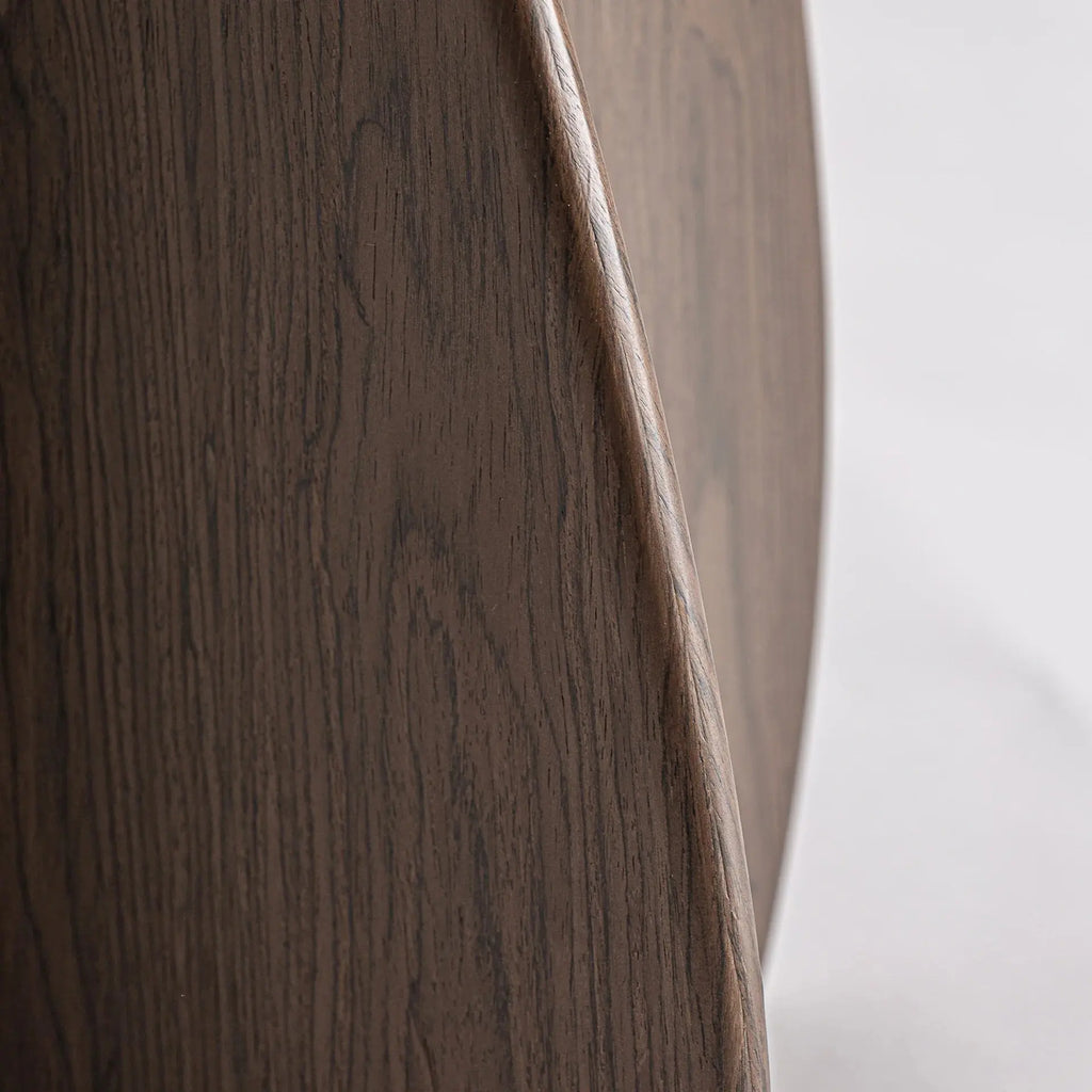 Table d'Appoint de Bout de Canapé en Bois MDF et Placage de Bois Marron ARKO - 50 cm KODU