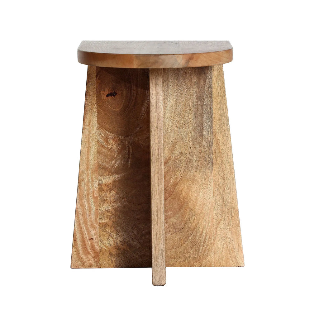 Table d'Appoint de Bout de Canapé en Bois de Manguier Brun Clair ZNIN - 35 x 30 cm KODU