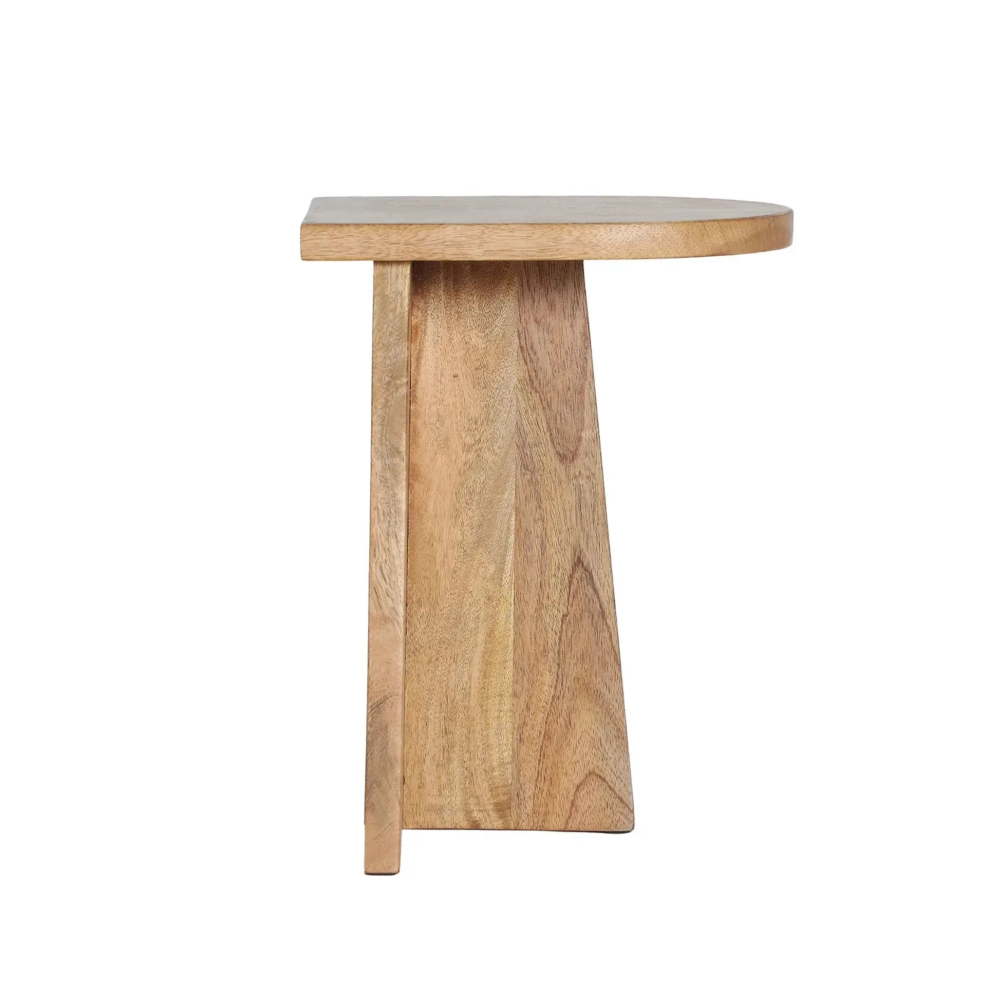 Table d'Appoint de Bout de Canapé en Bois de Manguier Brun Clair ZNIN - 35 x 30 cm KODU