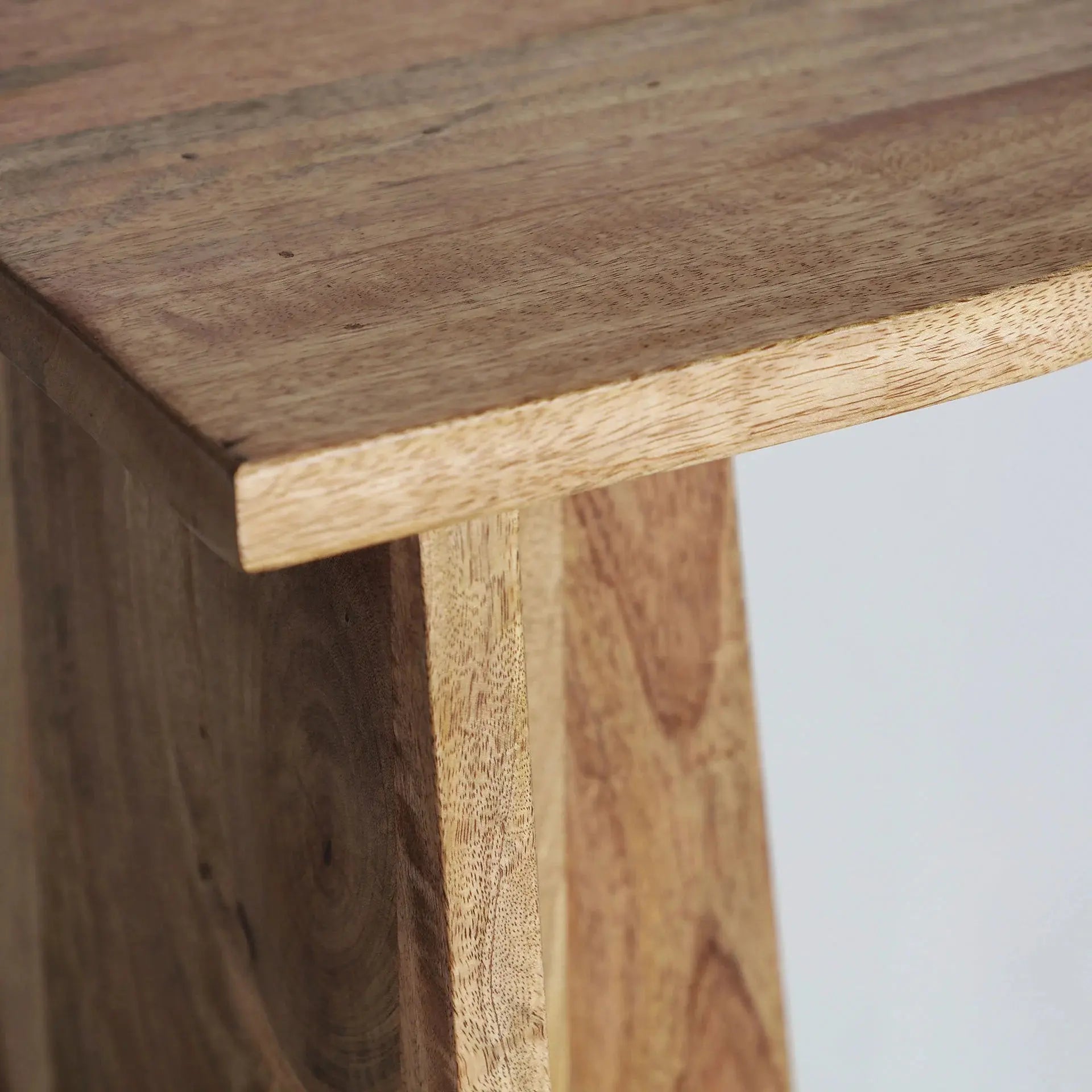 Table d'Appoint de Bout de Canapé en Bois de Manguier Brun Clair ZNIN - 35 x 30 cm KODU