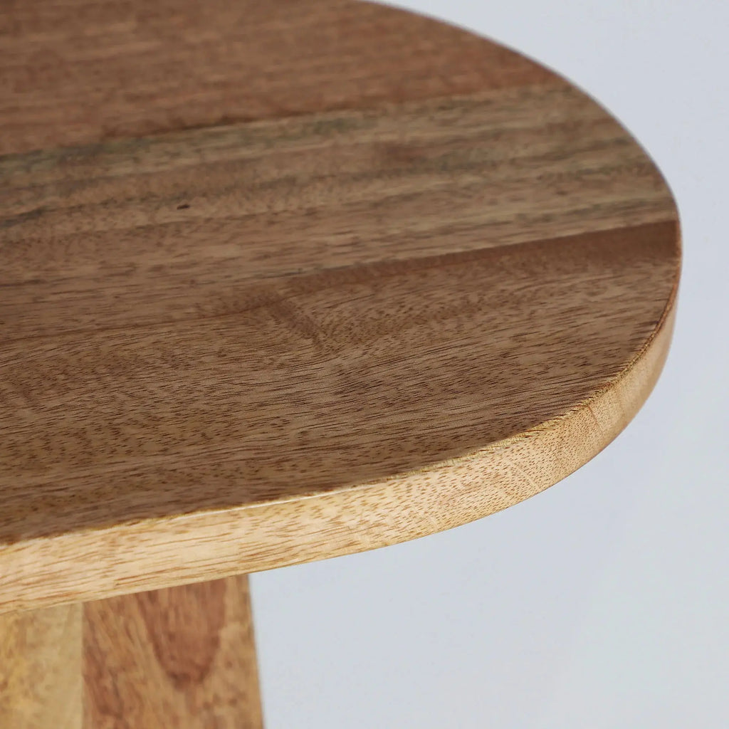 Table d'Appoint de Bout de Canapé en Bois de Manguier Brun Clair ZNIN - 35 x 30 cm KODU