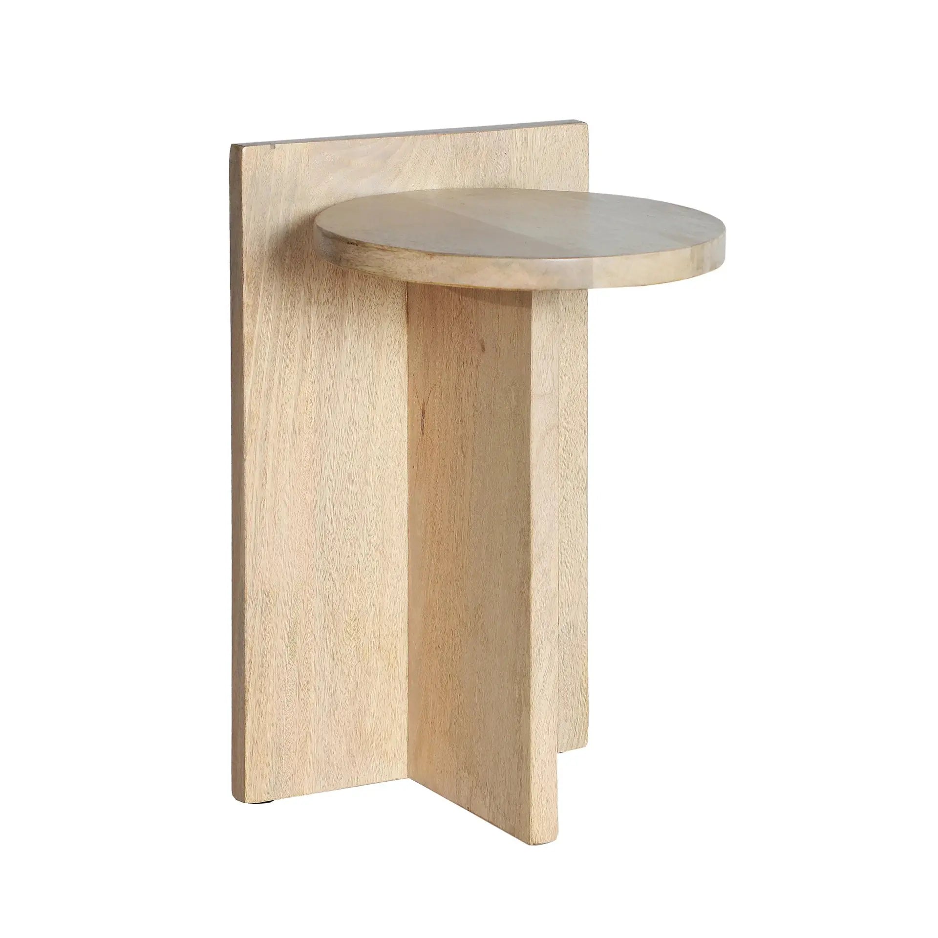 Table d'Appoint de Bout de Canapé en Bois de Manguier Finition Naturelle LESZNO - 35 x 32 cm KODU