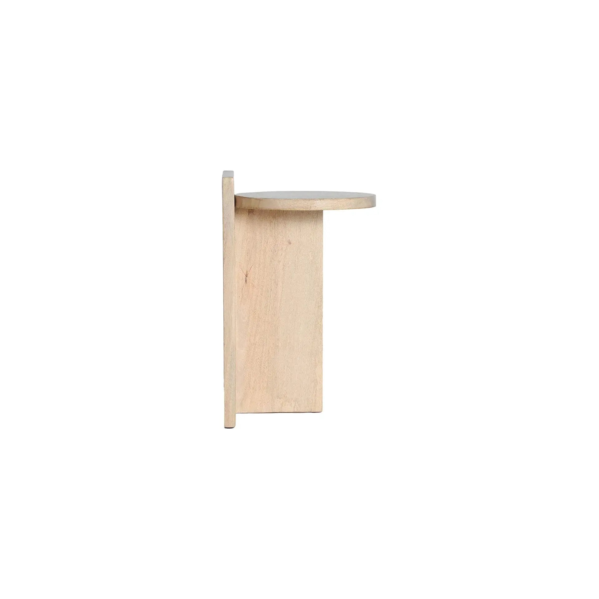 Table d'Appoint de Bout de Canapé en Bois de Manguier Finition Naturelle LESZNO - 35 x 32 cm KODU
