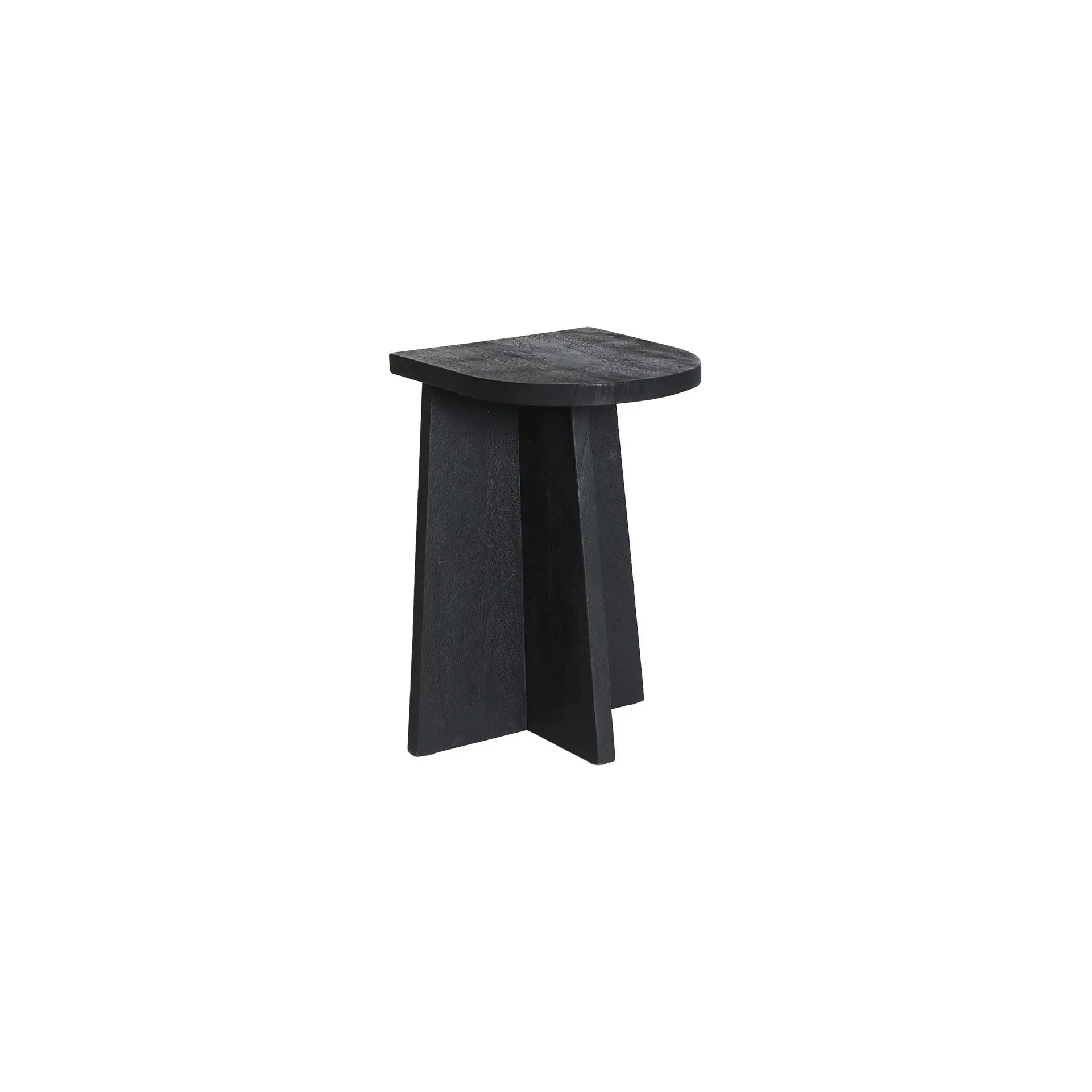 Table d'Appoint de Bout de Canapé en Bois de Manguier Noir ZNIN - 35 x 30 cm KODU