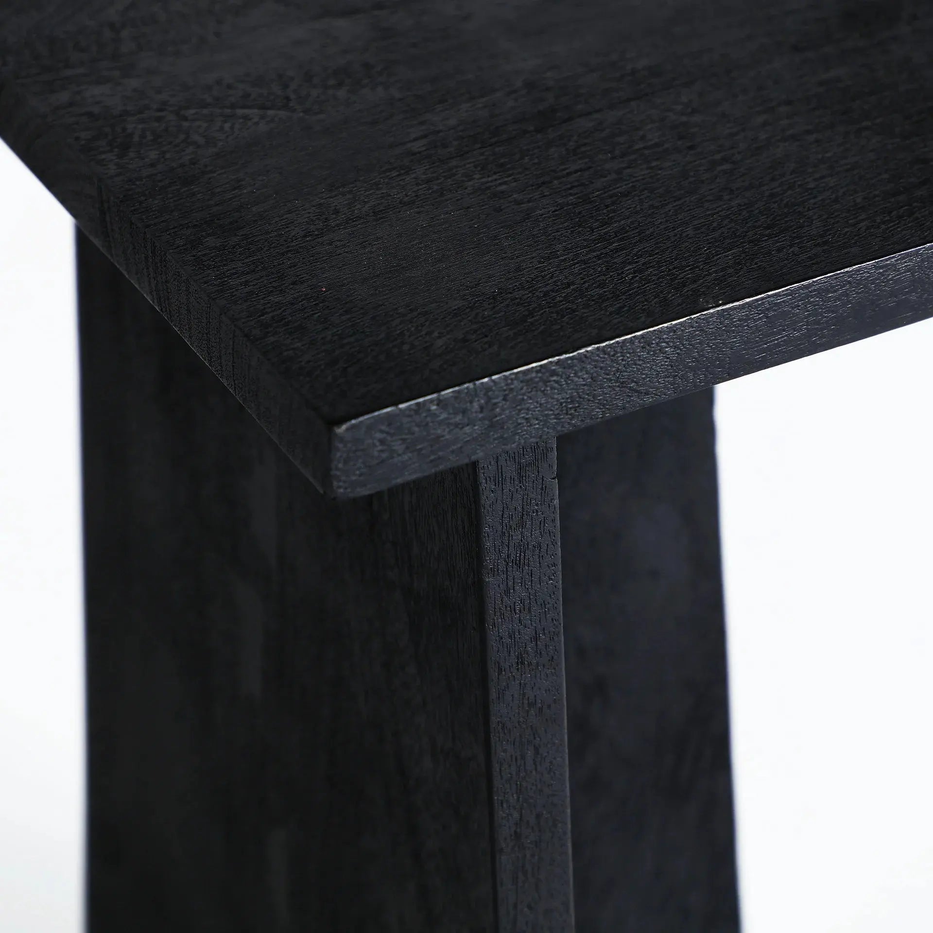 Table d'Appoint de Bout de Canapé en Bois de Manguier Noir ZNIN - 35 x 30 cm KODU