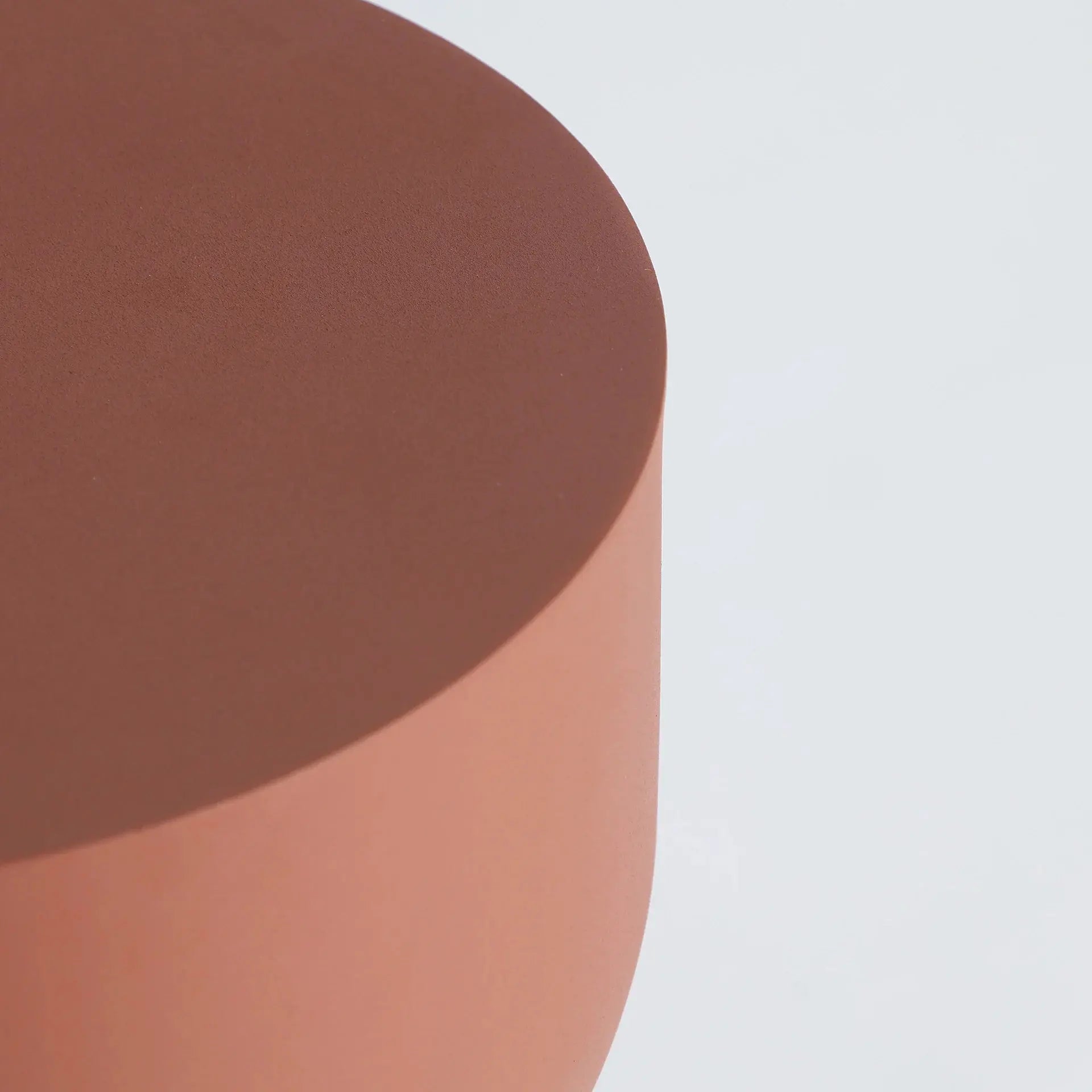 Table d'Appoint de Bout de Canapé en Fer Brun Finition Mate TERRA - 36 cm KODU