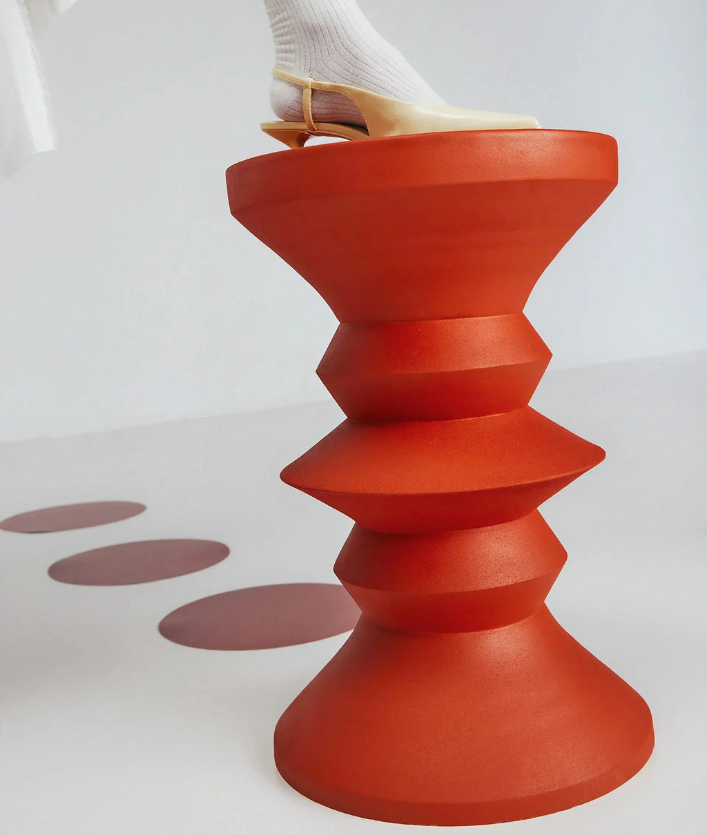 Table d'Appoint de Bout de Canapé en Fer Orange THUN - 36 cm KODU