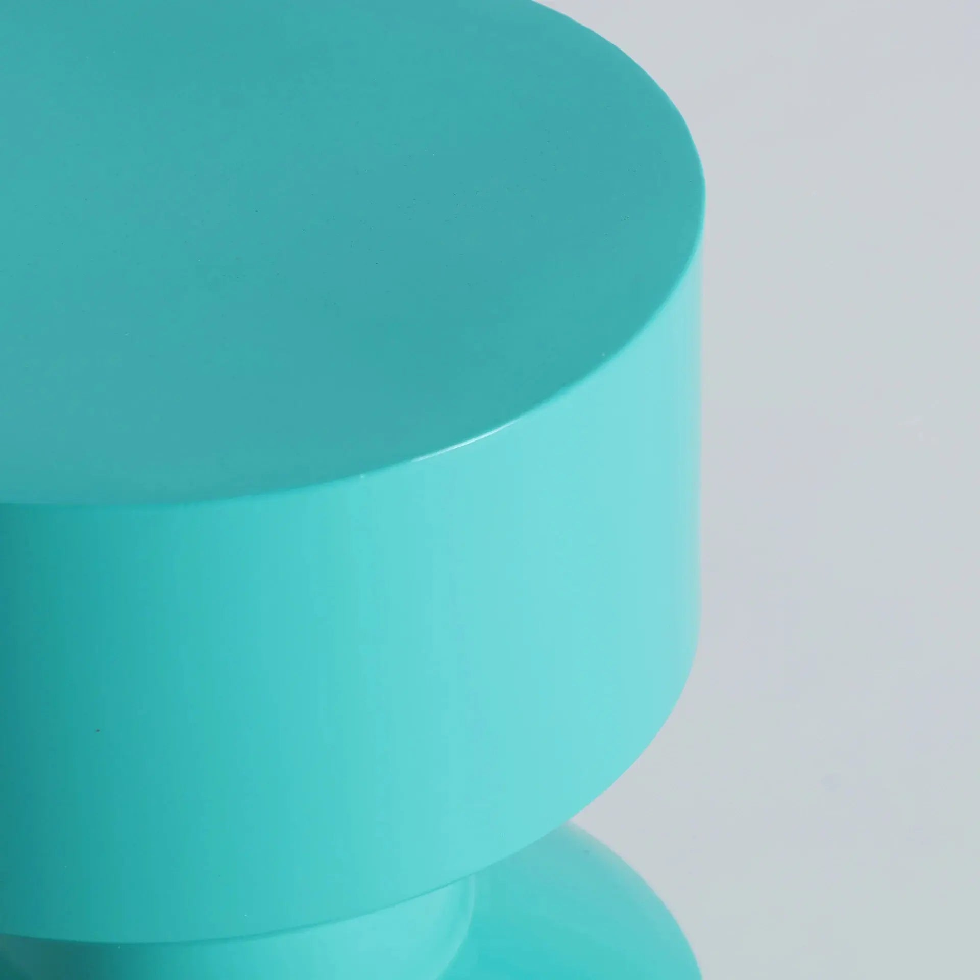 Table d'Appoint de Bout de Canapé en Fer Turquoise avec Finition Brillante POP - 31 cm KODU