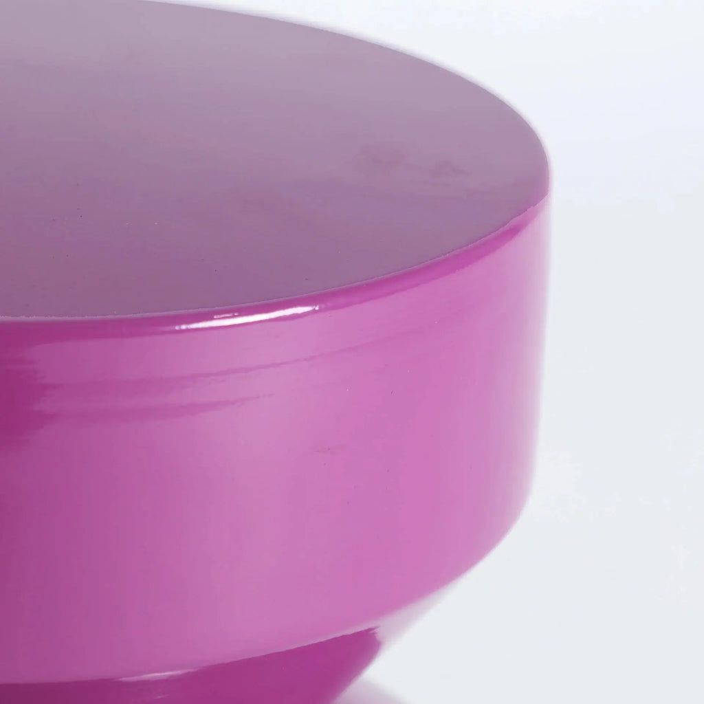 Table d'Appoint de Bout de Canapé en Fer Violet et Finition Brillante GLOW - 26 cm KODU