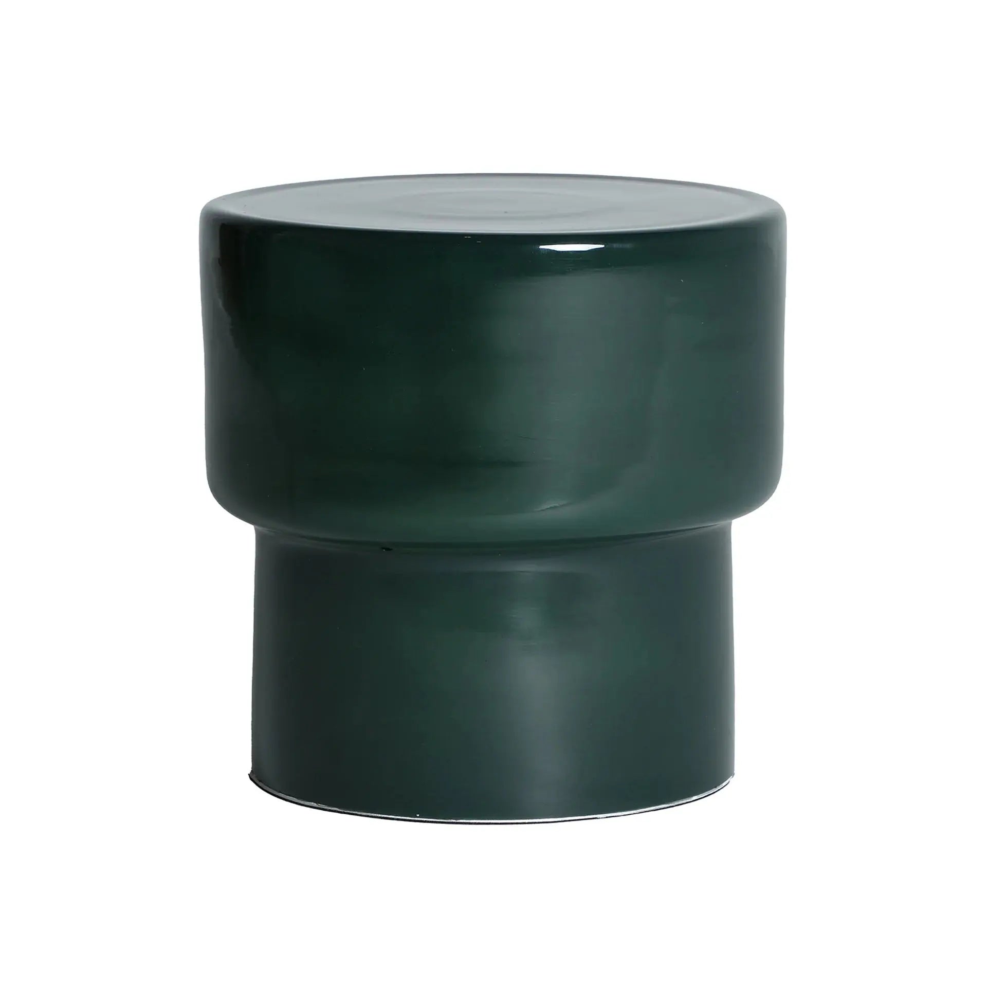 Table d'Appoint de Bout de Canapé en Verre Vert et Finition Brillante VARENNA - 29,5 cm KODU