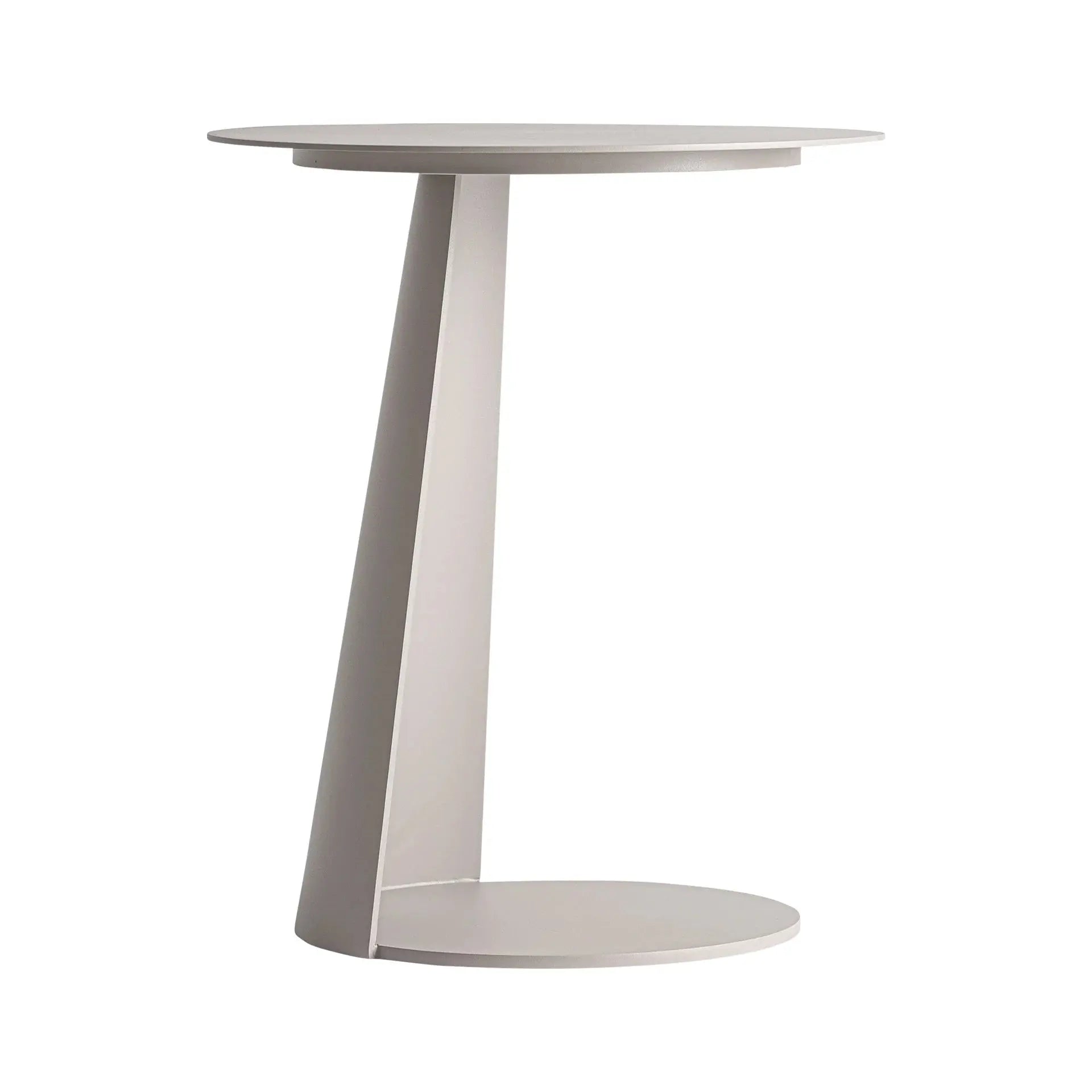 Table d'Appoint de Salon 100% Aluminium Taupe WENGEN - 40.5 cm KODU
