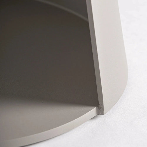 Table d'Appoint de Salon 100% Aluminium Taupe WENGEN - 40.5 cm KODU