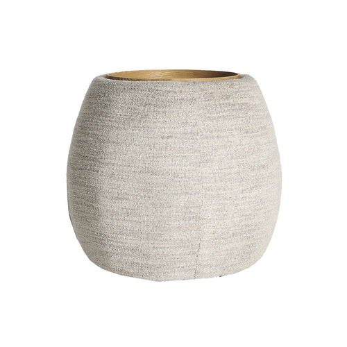 Table d'Appoint en MDF Brun Clair et Revêtue de Polyester Beige SILS - 61 cm KODU